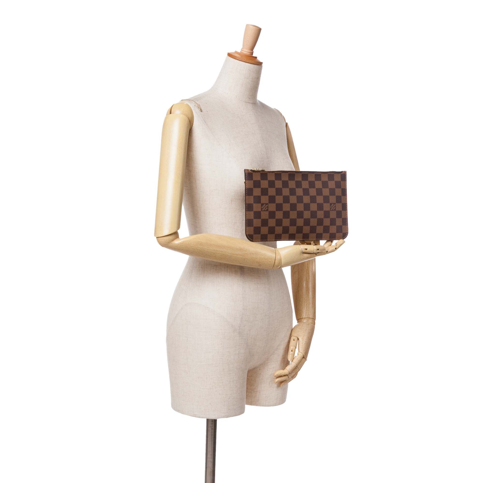 Louis Vuitton Louis Vuitton Damier Ebene Neverfull Pouch Brown Size ONE SIZE - 9 Thumbnail