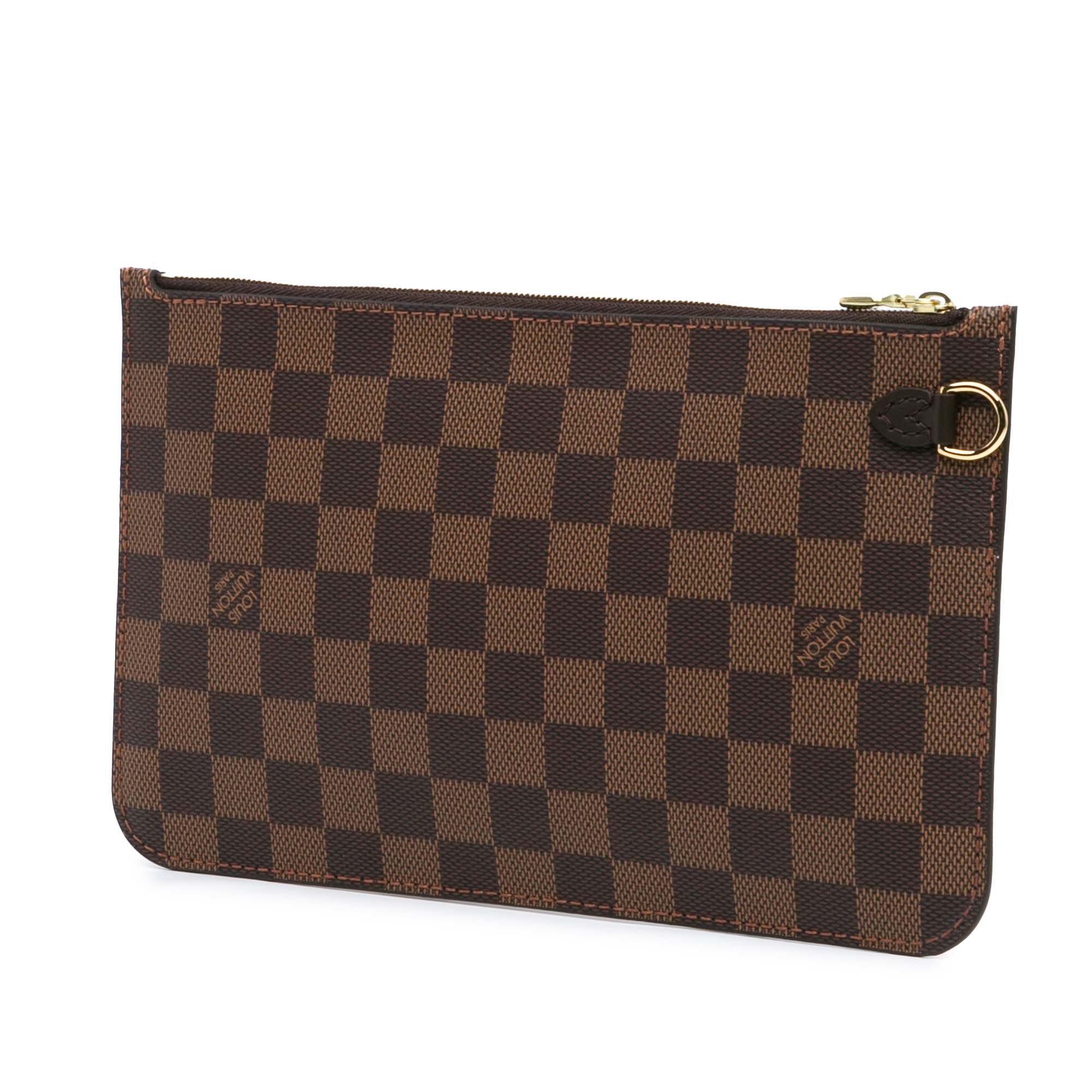 Louis Vuitton Louis Vuitton Damier Ebene Neverfull Pouch Brown Size ONE SIZE - 2 Thumbnail