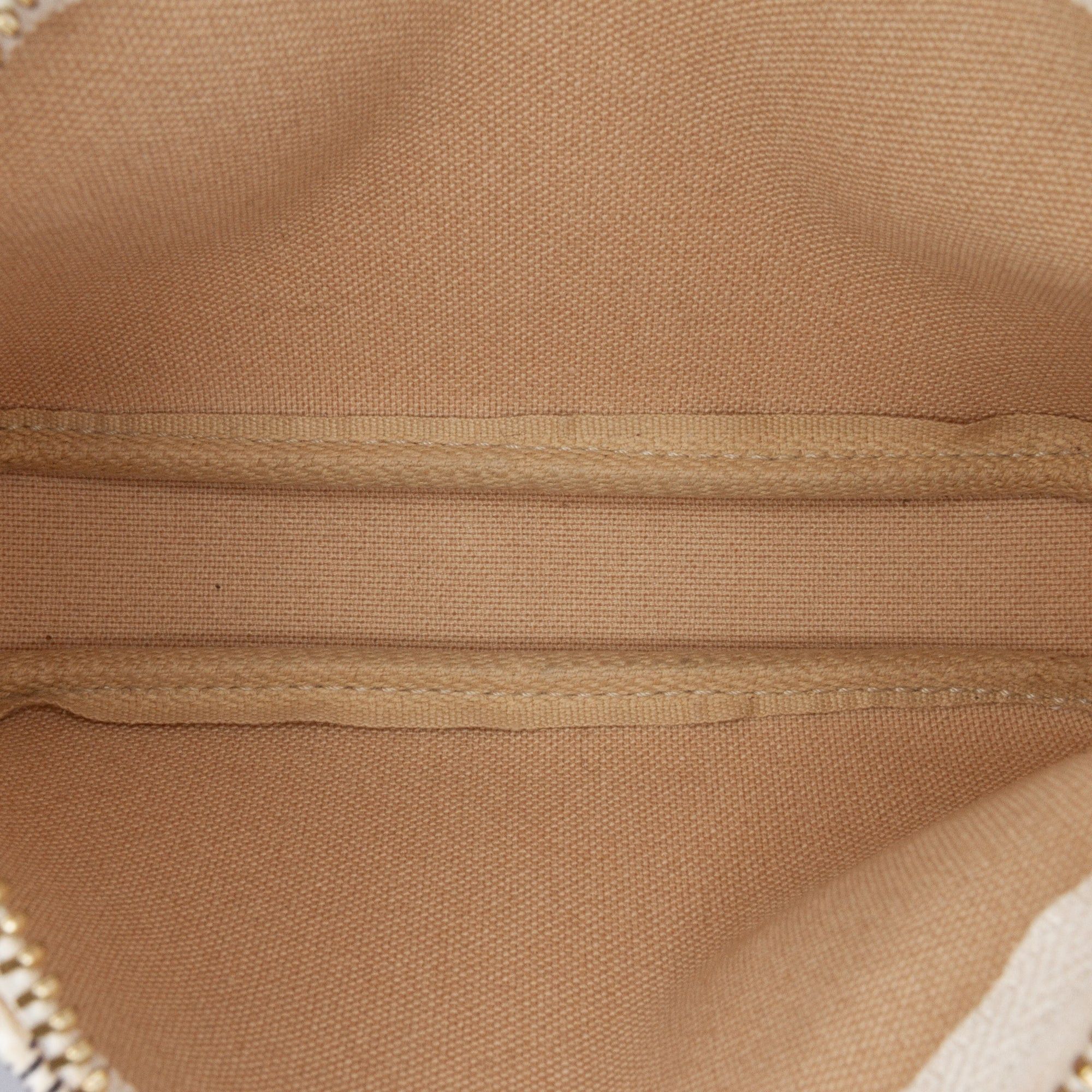 Louis Vuitton Louis Vuitton Damier Azur Mini Pochette Accessories White Size ONE SIZE - 4 Thumbnail