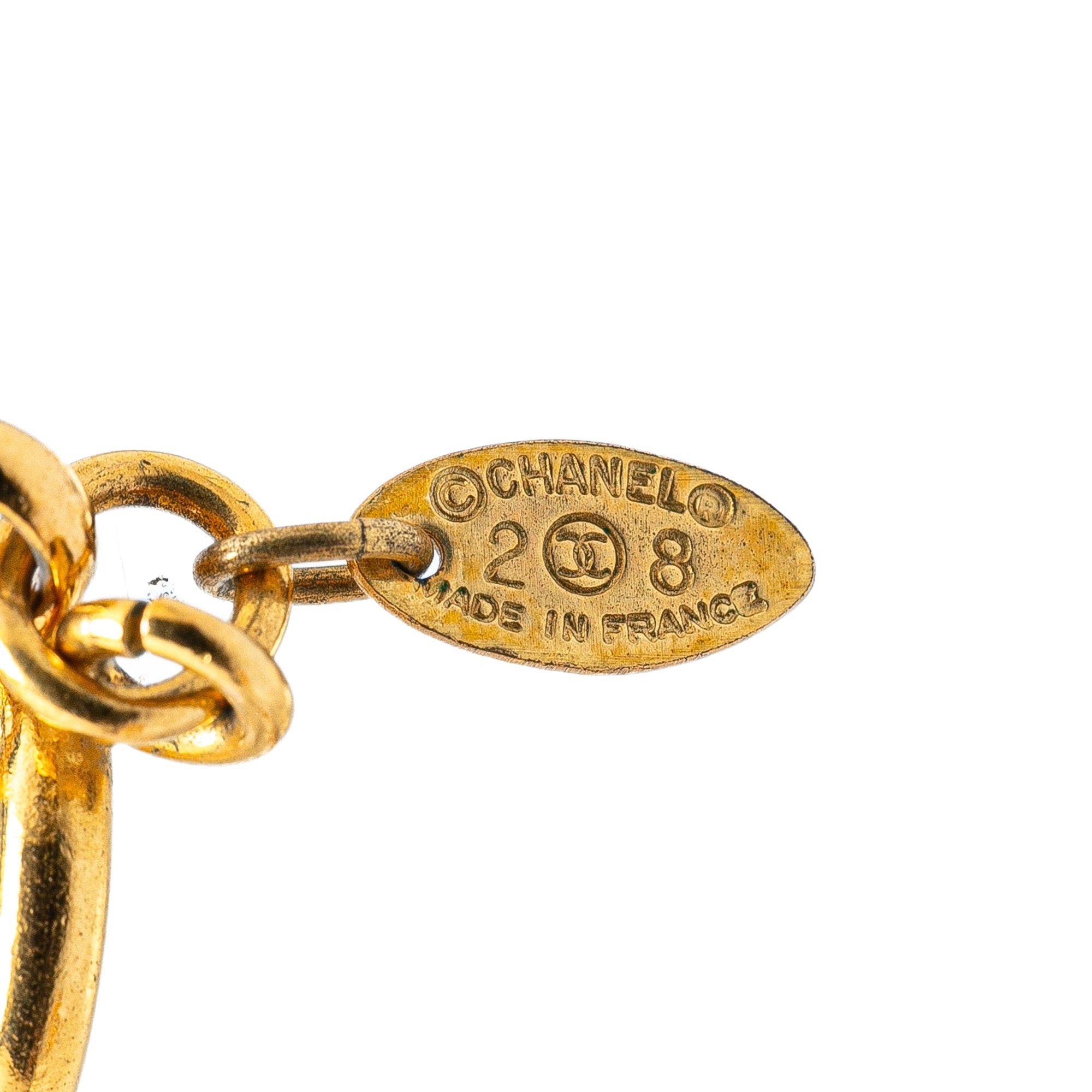 Chanel Chanel Gold Plated Gripoix and Faux Pearl Pendant Necklace Gold Size ONE SIZE - 3 Thumbnail