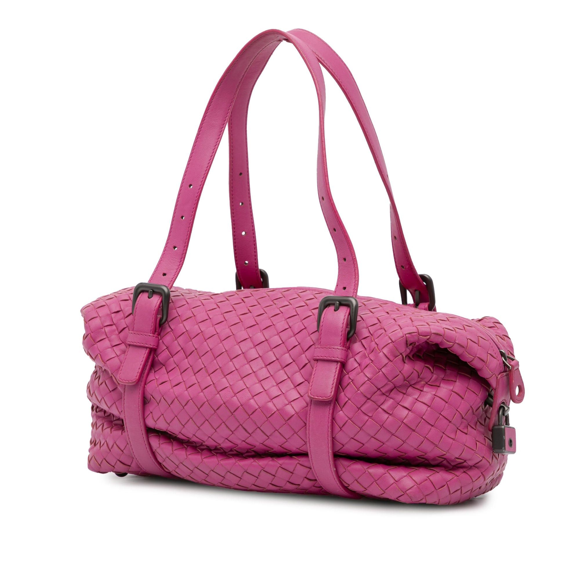 Bottega Veneta Bottega Veneta Nappa Intrecciato Montaigne Shoulder Bag Pink Size ONE SIZE - 2 Thumbnail