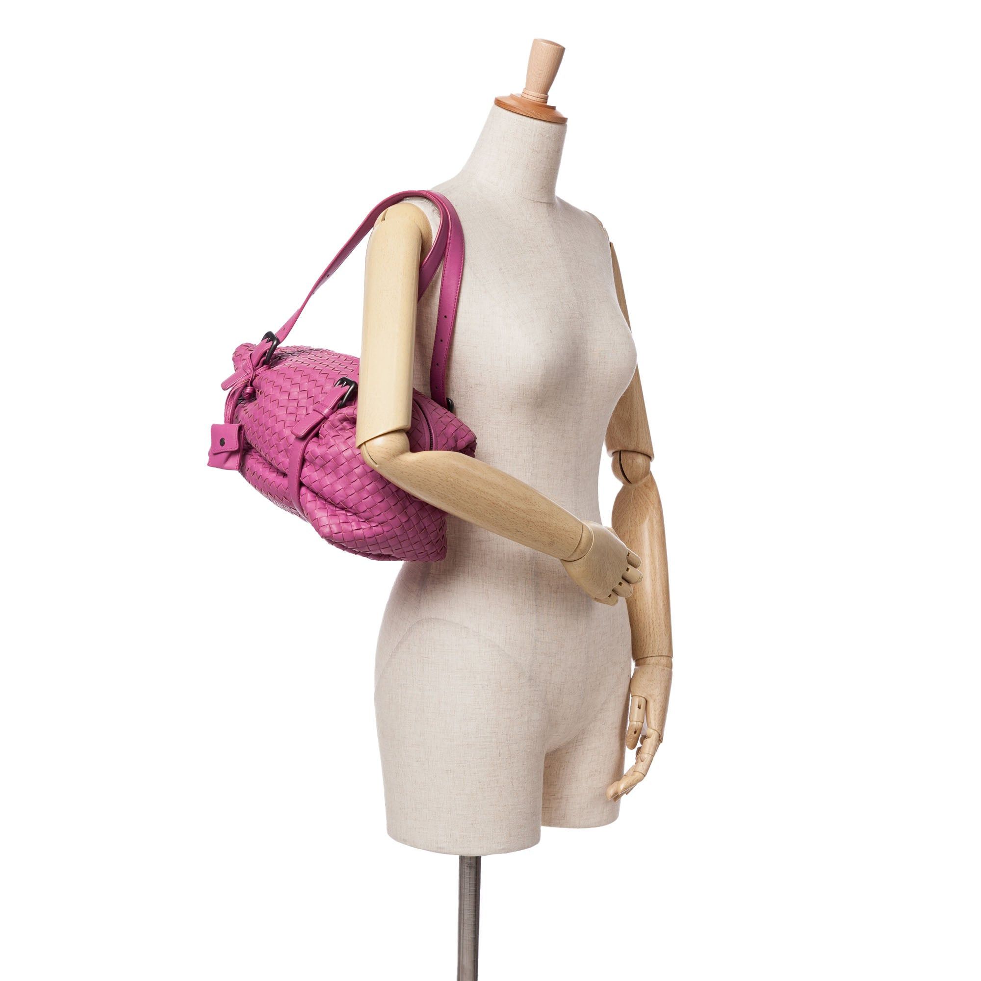 Bottega Veneta Bottega Veneta Nappa Intrecciato Montaigne Shoulder Bag Pink Size ONE SIZE - 10 Thumbnail