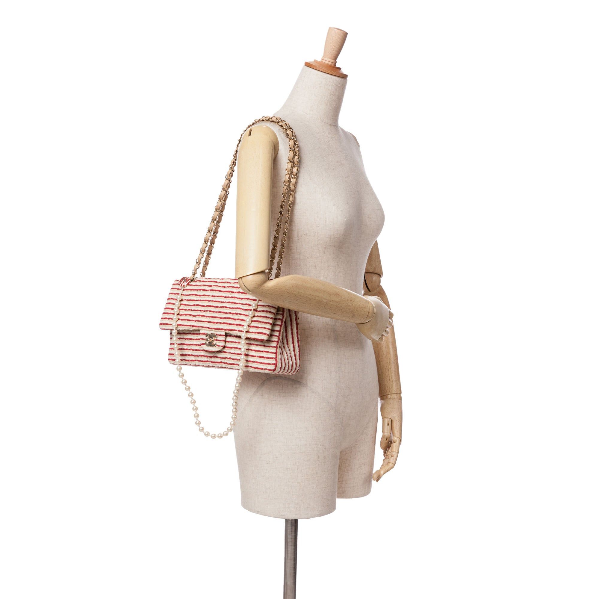 Chanel Chanel Medium Classic Jersey Coco Sailor Double Flap Red Size ONE SIZE - 12 Thumbnail