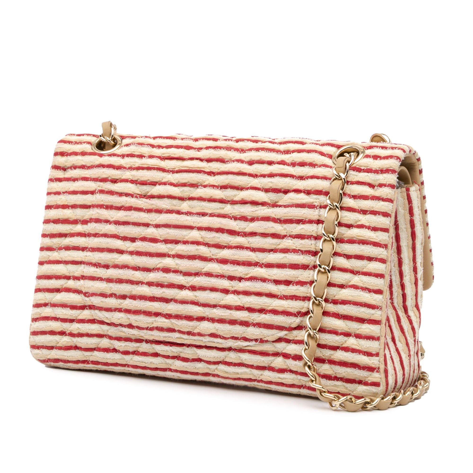 Chanel Chanel Medium Classic Jersey Coco Sailor Double Flap Red Size ONE SIZE - 2 Thumbnail
