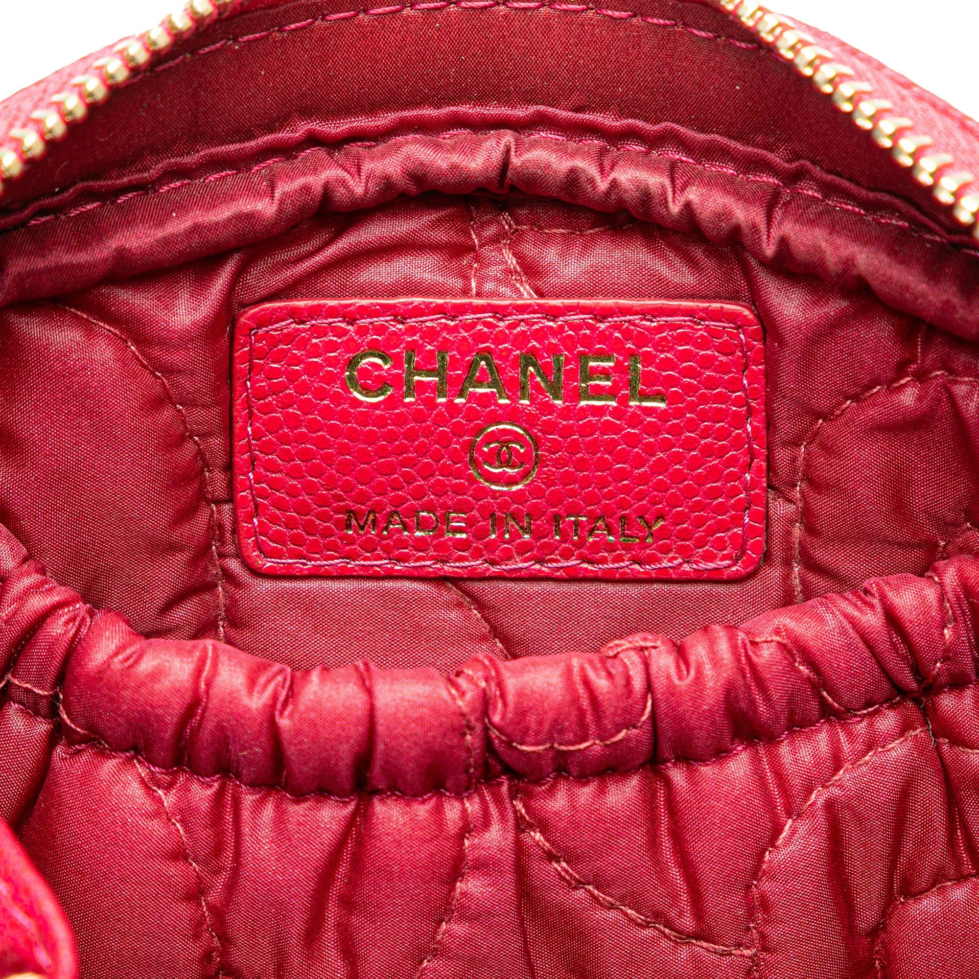 Chanel Chanel Small Caviar Camellia Cosmetic Case Red Size ONE SIZE - 5 Thumbnail
