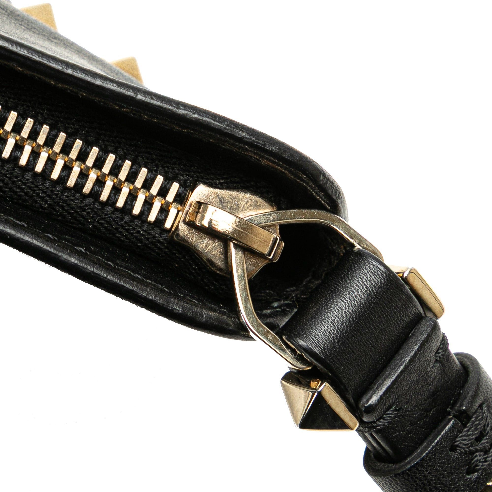 Valentino Valentino Leather Rockstud Wristlet Clutch Black Size ONE SIZE - 7 Thumbnail