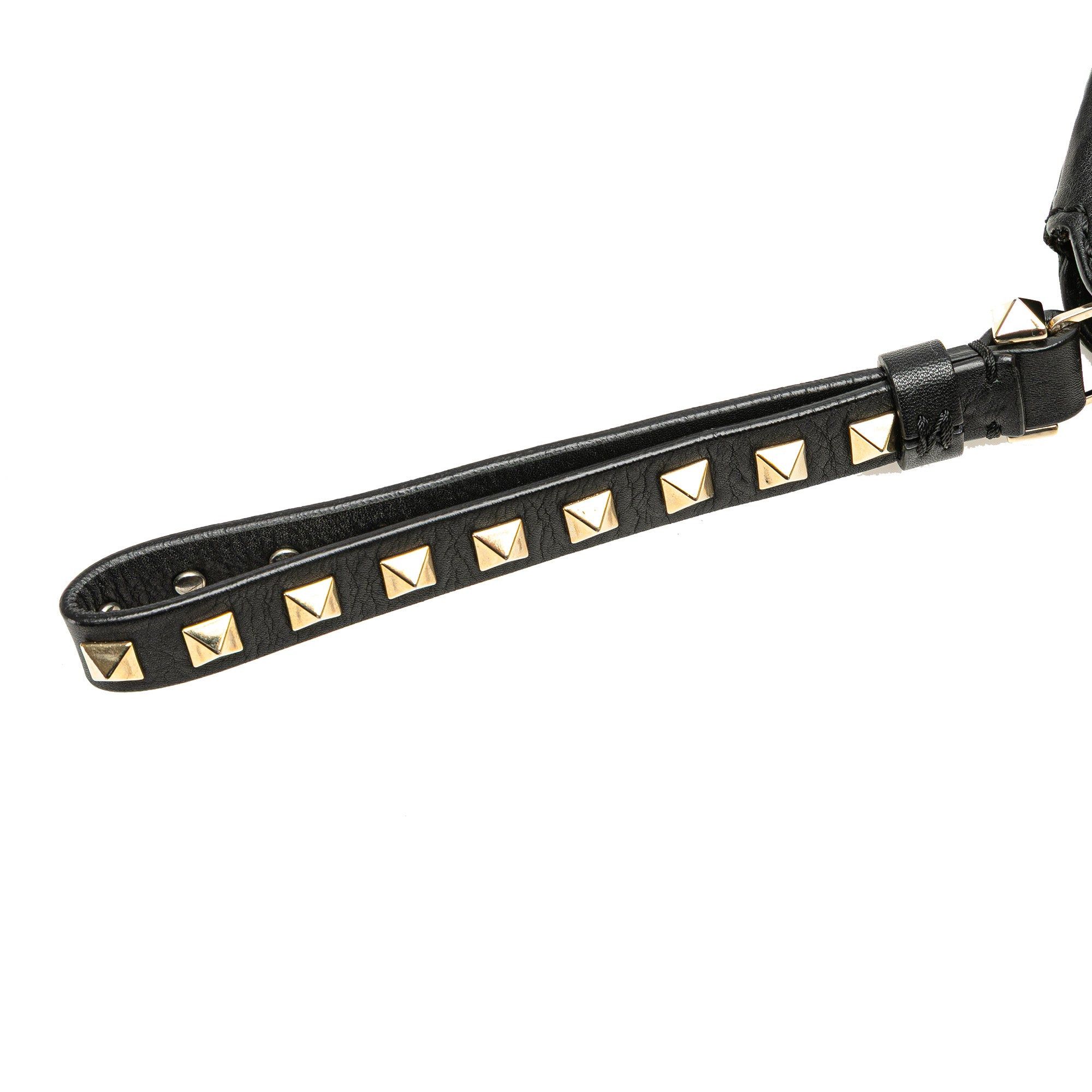 Valentino Valentino Leather Rockstud Wristlet Clutch Black Size ONE SIZE - 10 Thumbnail