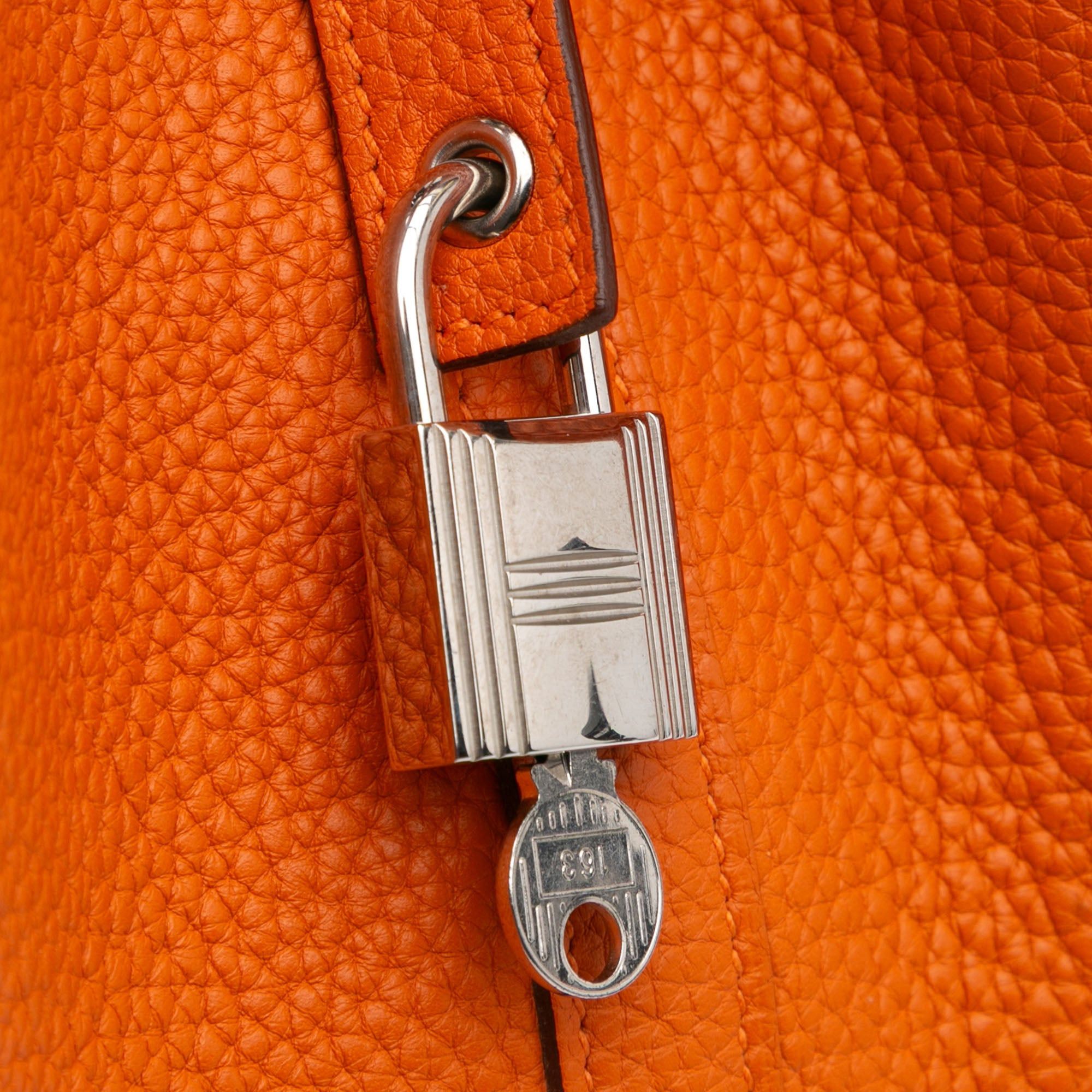 Hermes Hermès Clemence Picotin Lock 26 Orange Size ONE SIZE - 7 Thumbnail