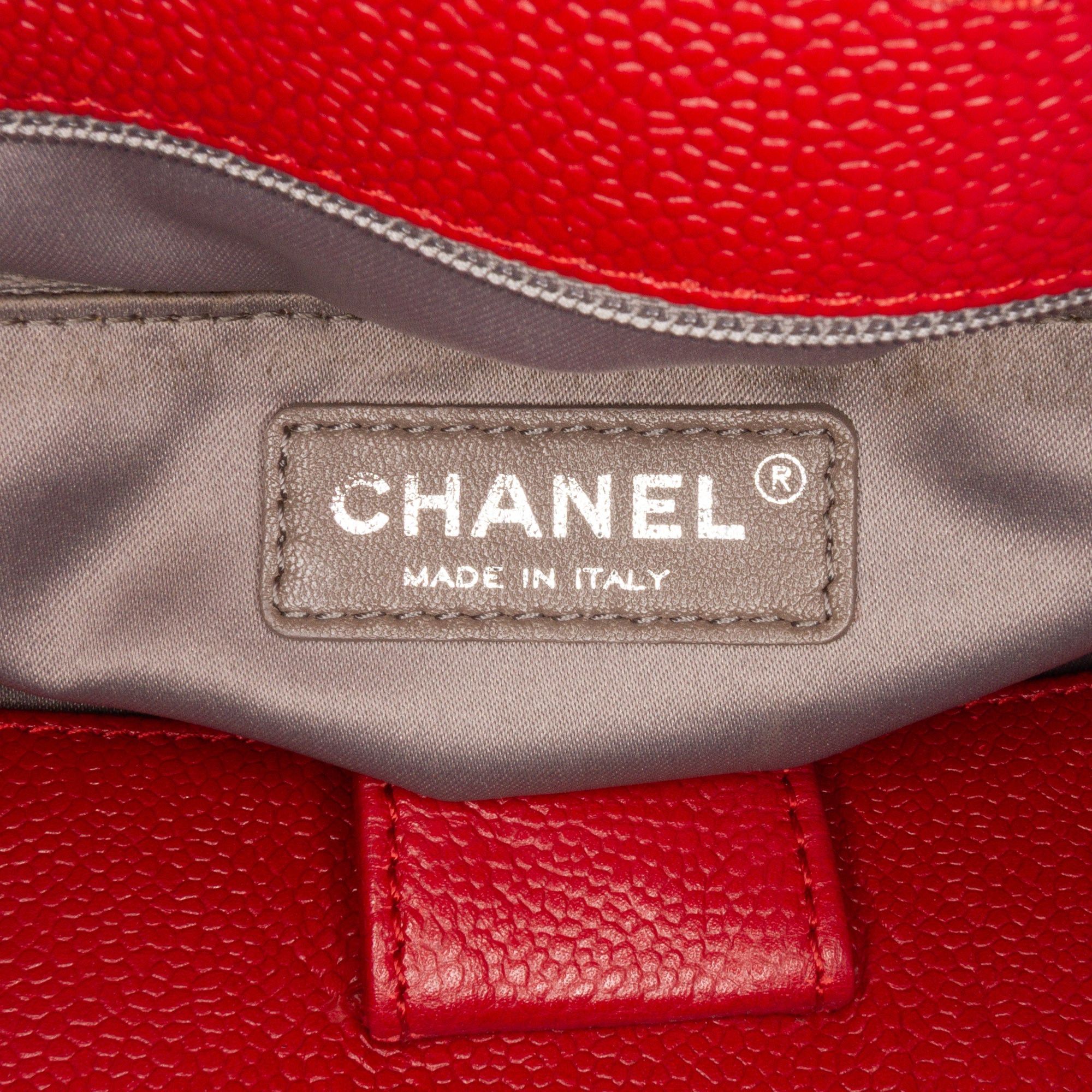 Chanel Chanel Caviar Vertical Large Shopping Tote Red Size ONE SIZE - 5 Thumbnail