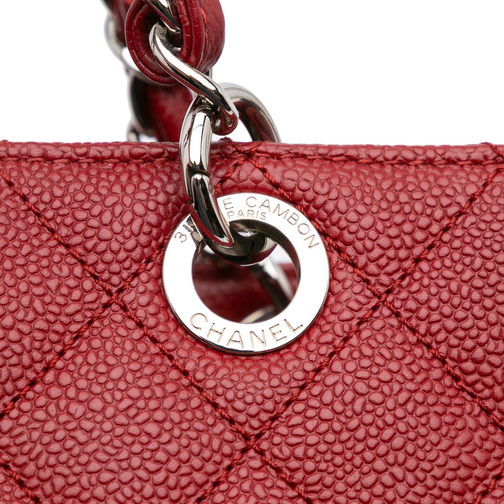 Chanel Chanel Caviar Vertical Large Shopping Tote Red Size ONE SIZE - 7 Thumbnail