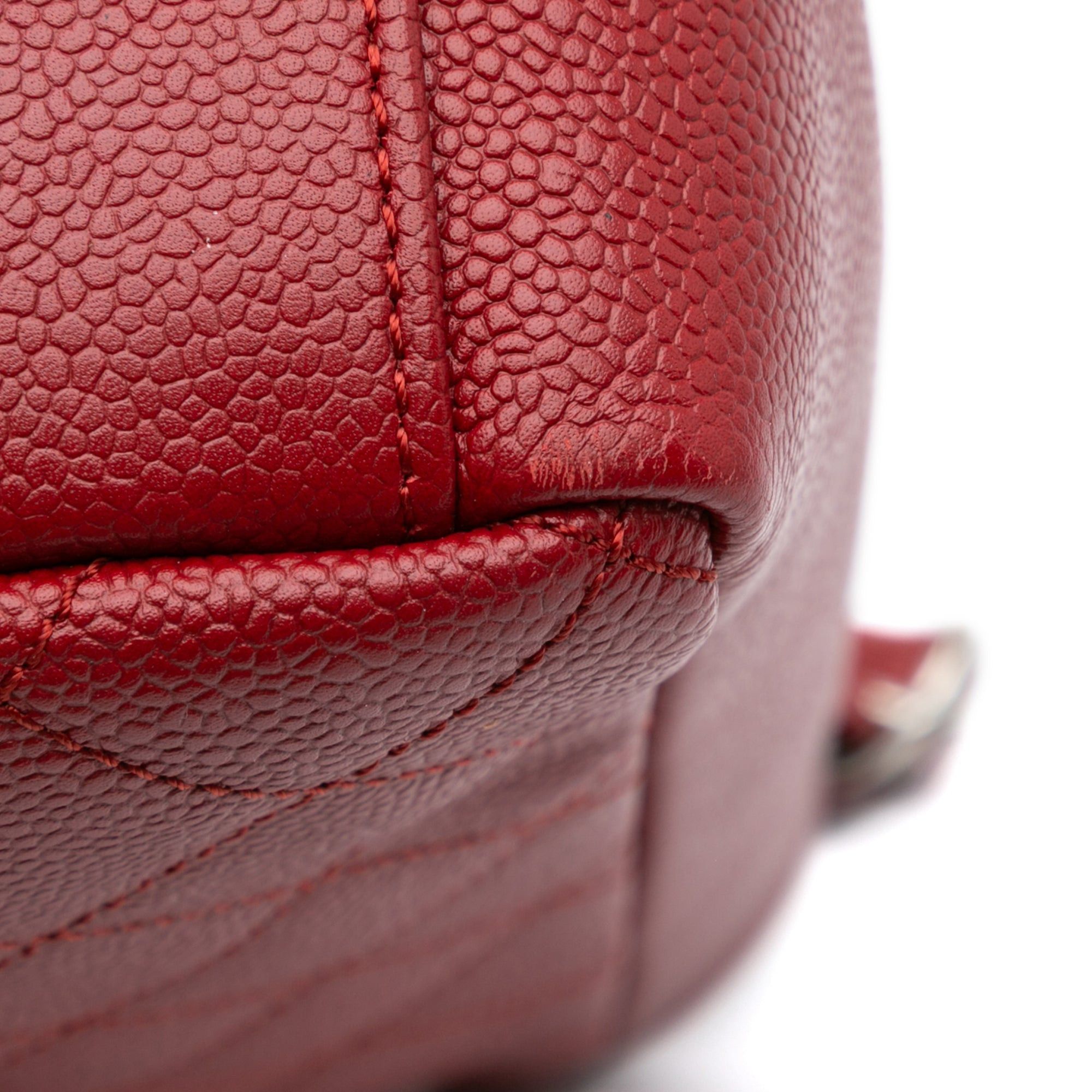 Chanel Chanel Caviar Vertical Large Shopping Tote Red Size ONE SIZE - 8 Thumbnail