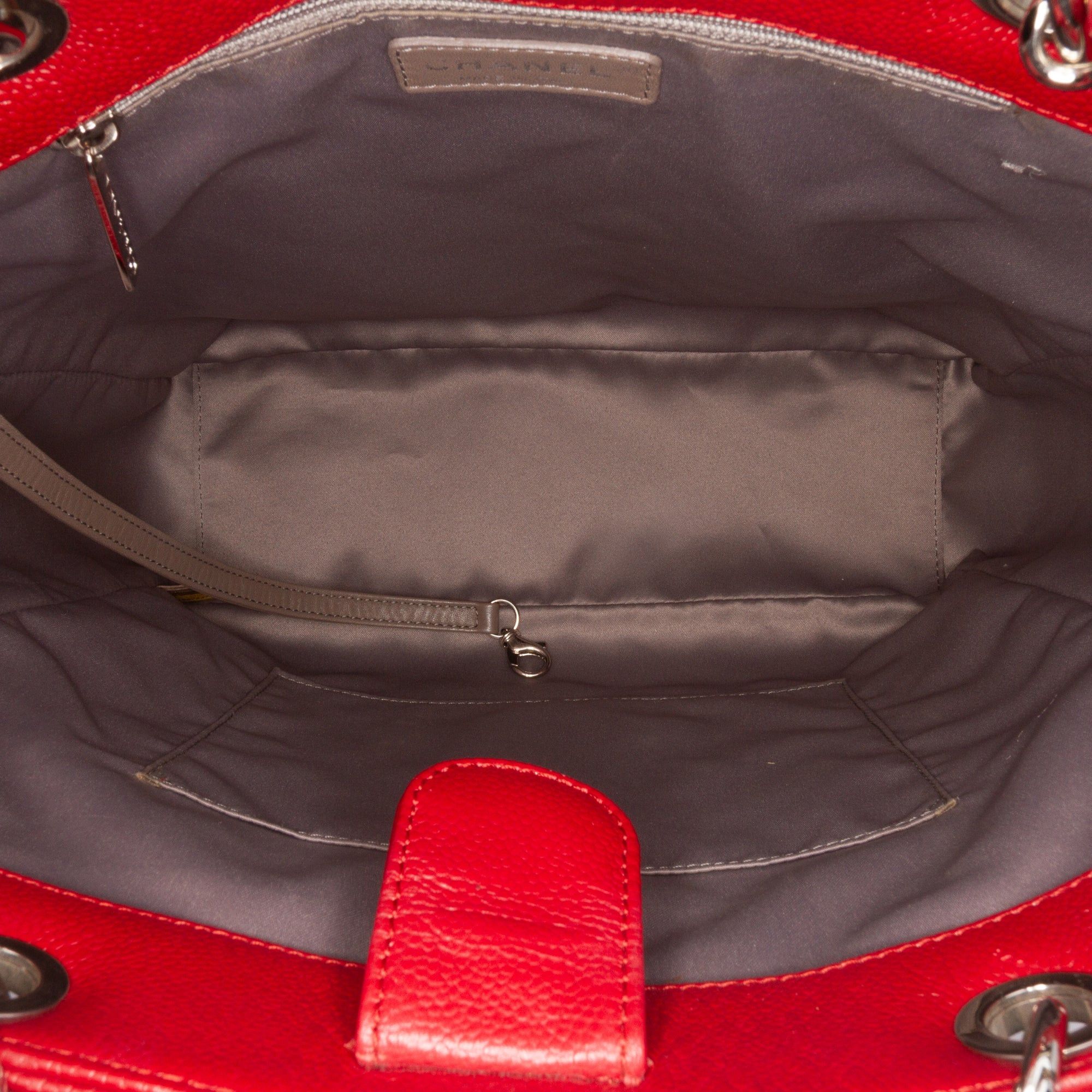 Chanel Chanel Caviar Vertical Large Shopping Tote Red Size ONE SIZE - 4 Thumbnail