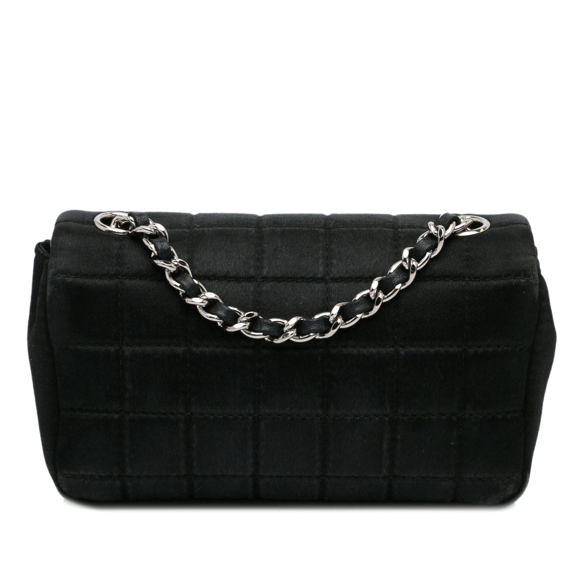 Chanel Chanel Extra Mini Satin Choco Bar Charms Flap Bag Black Size ONE SIZE - 3 Thumbnail
