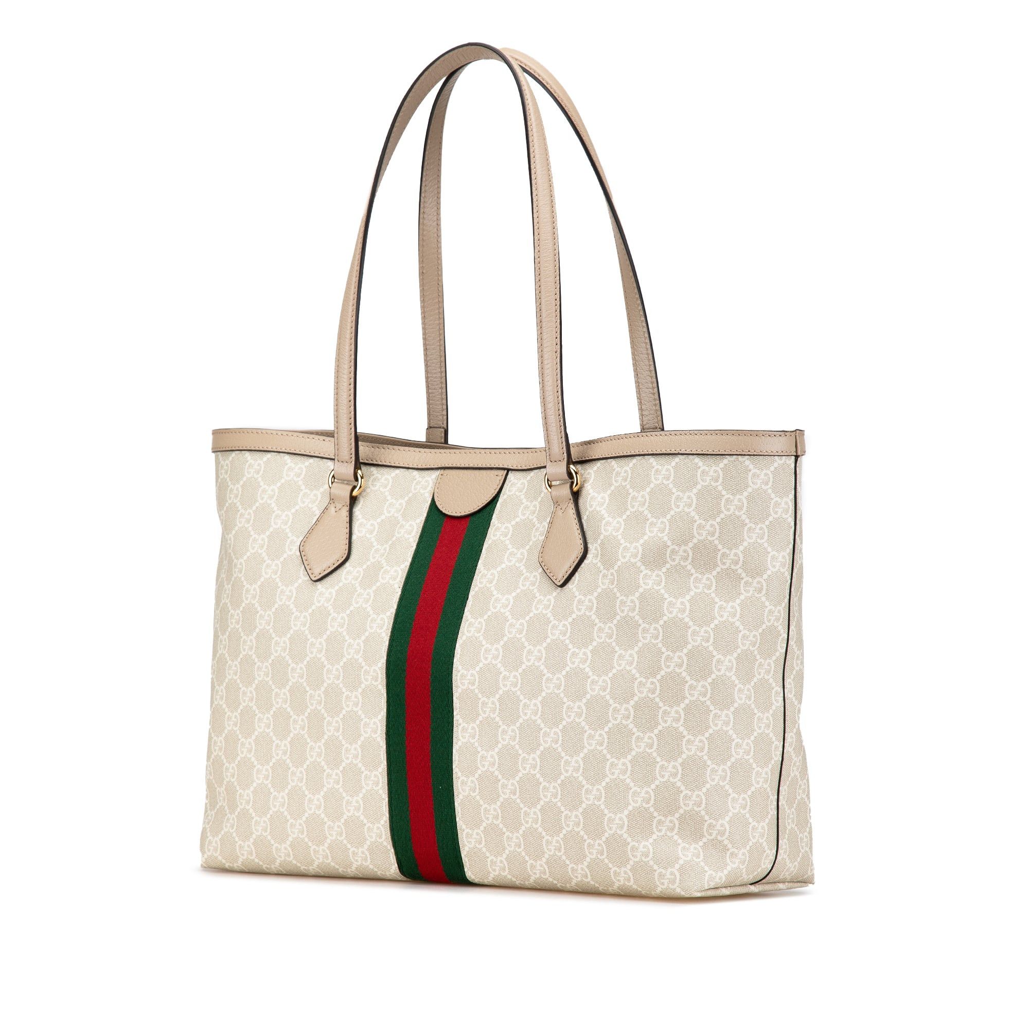 Gucci Gucci Medium GG Supreme Ophidia Tote Brown Size ONE SIZE - 2 Thumbnail