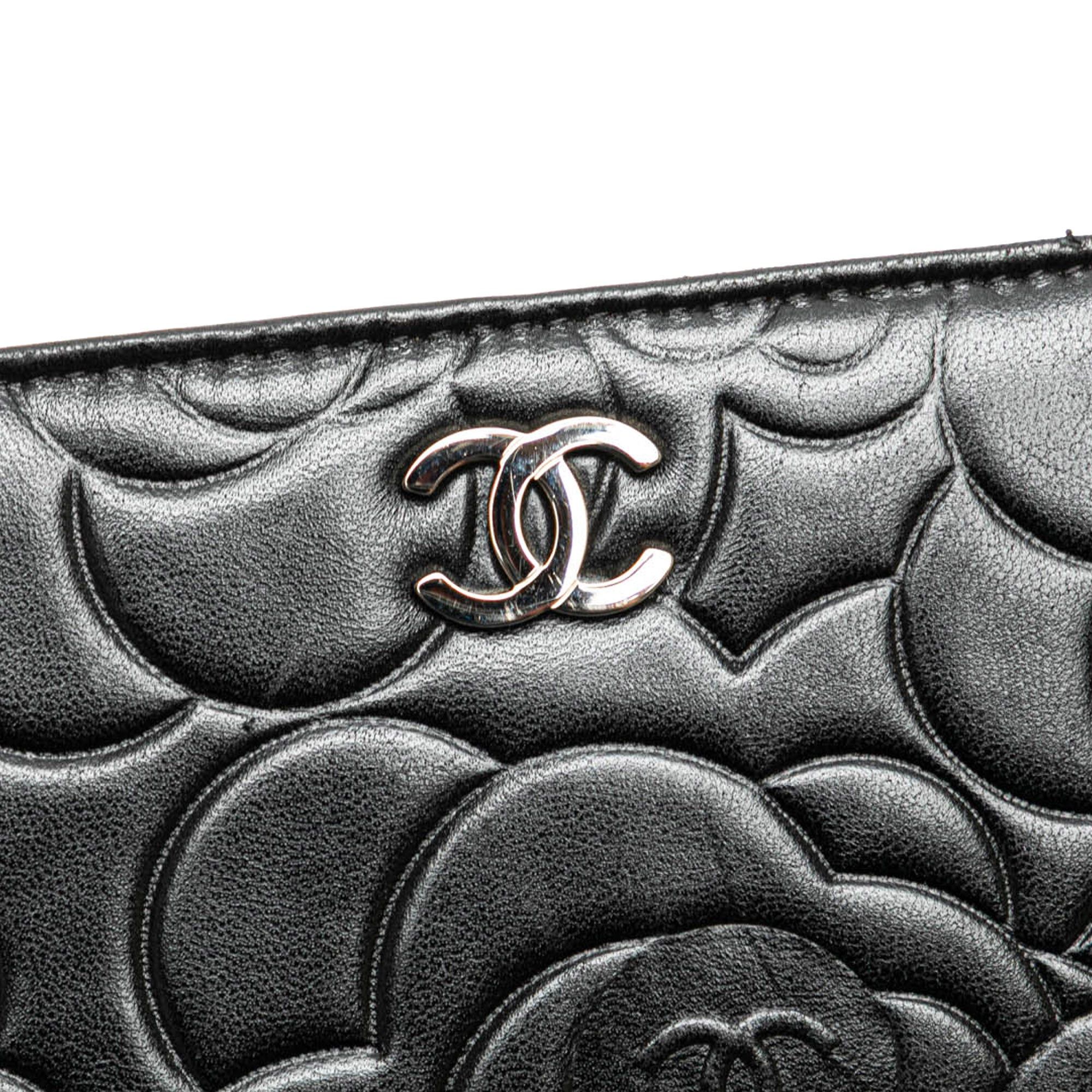 Chanel Chanel Embossed Lambskin Camellia Bifold Wallet Black Size ONE SIZE - 11 Thumbnail