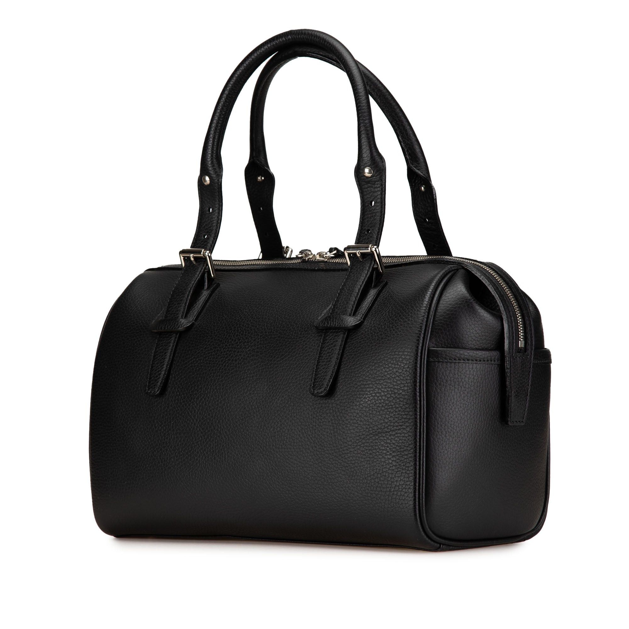 Burberry Burberry Leather Boston Bag Black Size ONE SIZE - 2 Thumbnail