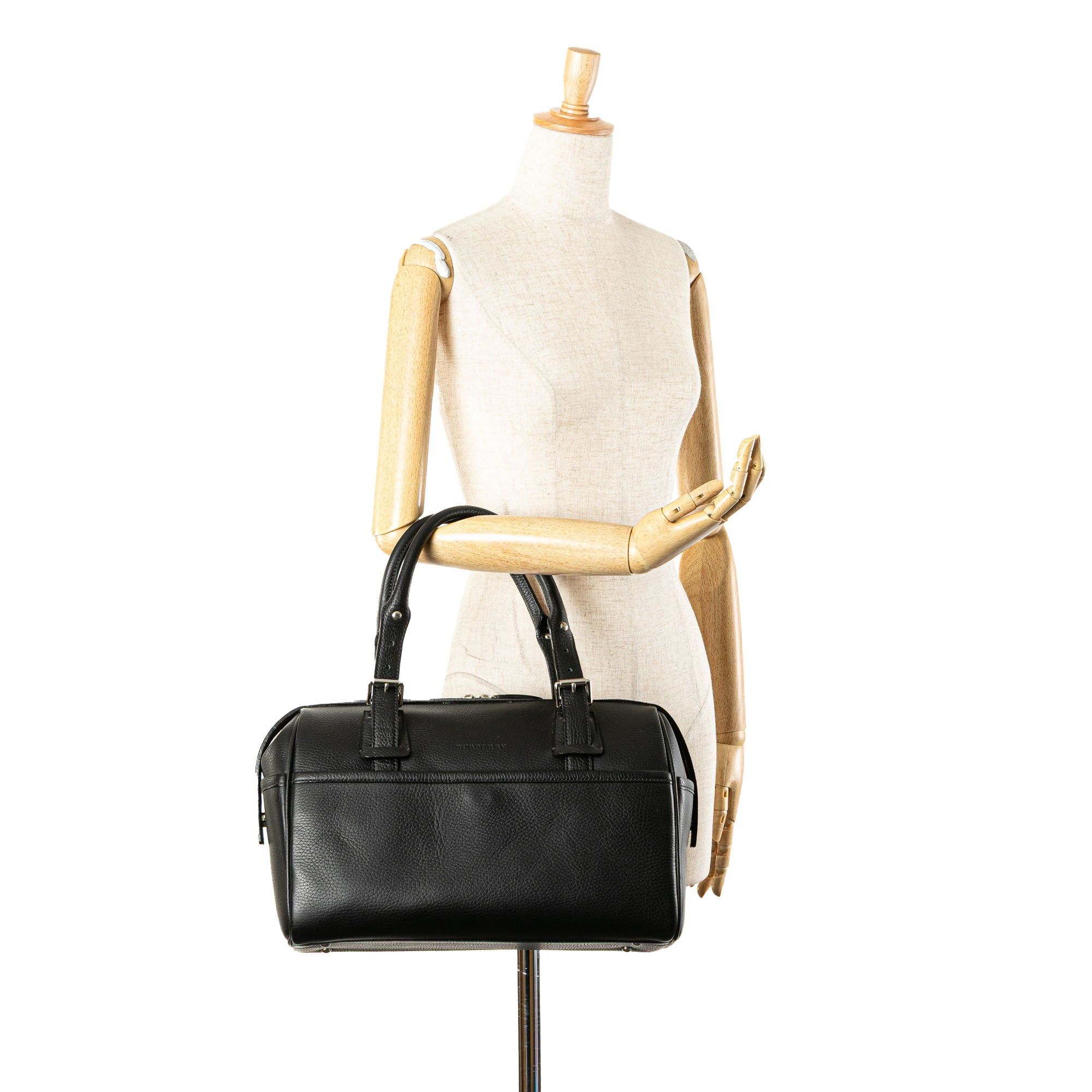 Burberry Burberry Leather Boston Bag Black Size ONE SIZE - 12 Thumbnail