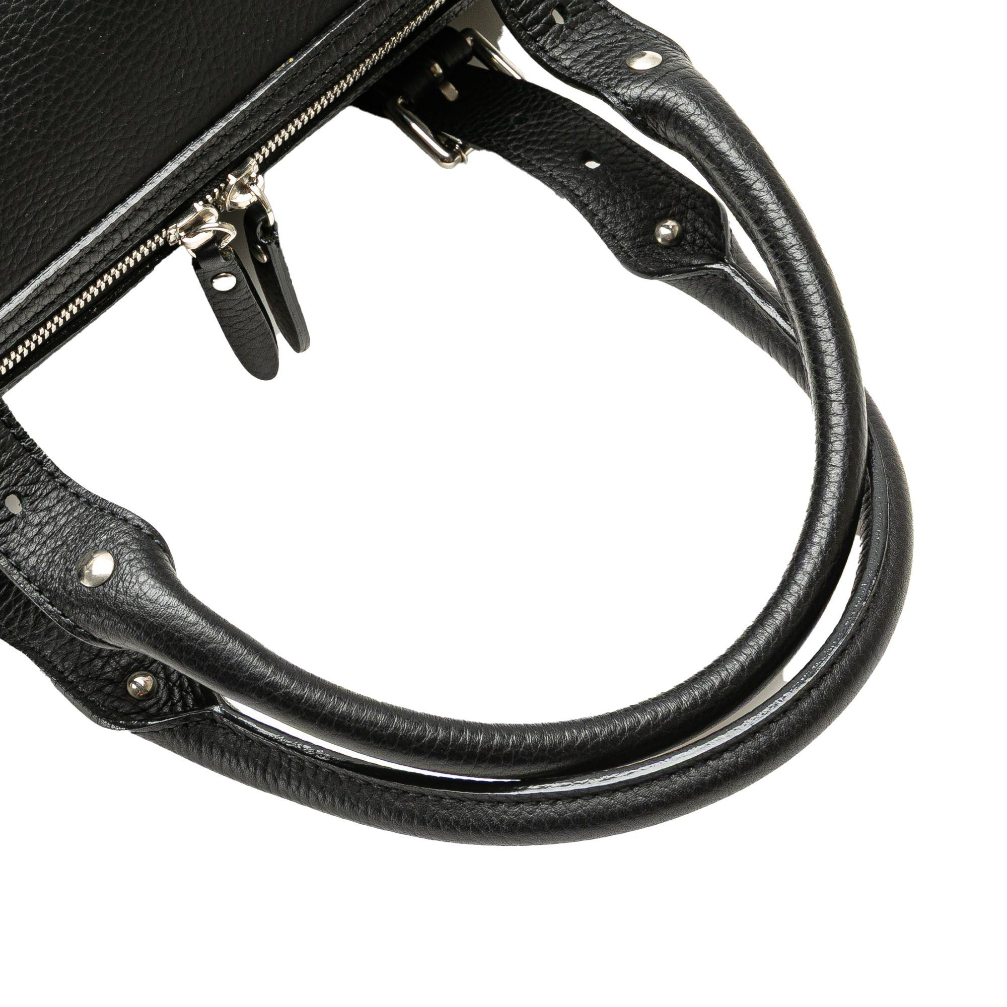 Burberry Burberry Leather Boston Bag Black Size ONE SIZE - 10 Thumbnail