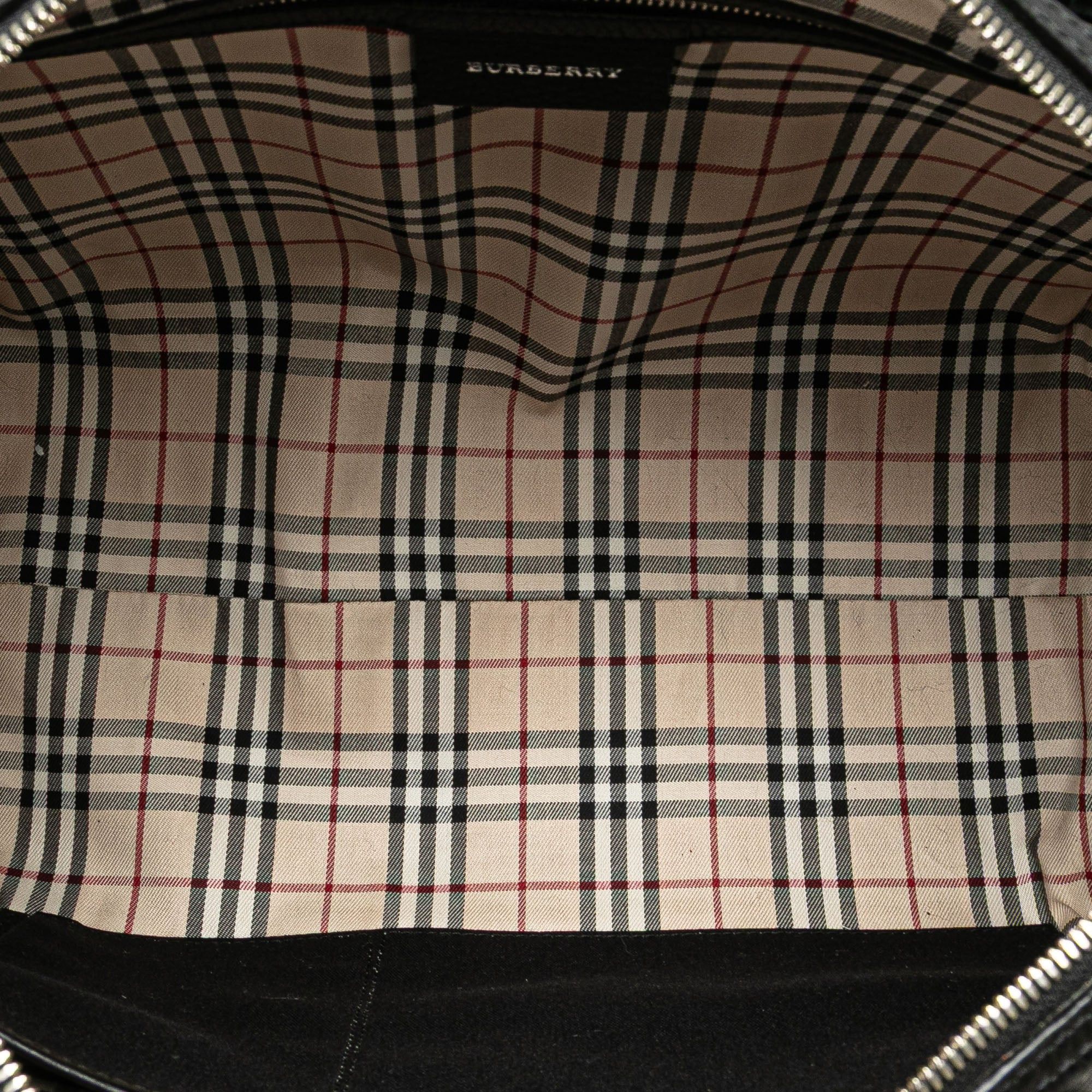 Burberry Burberry Leather Boston Bag Black Size ONE SIZE - 4 Thumbnail