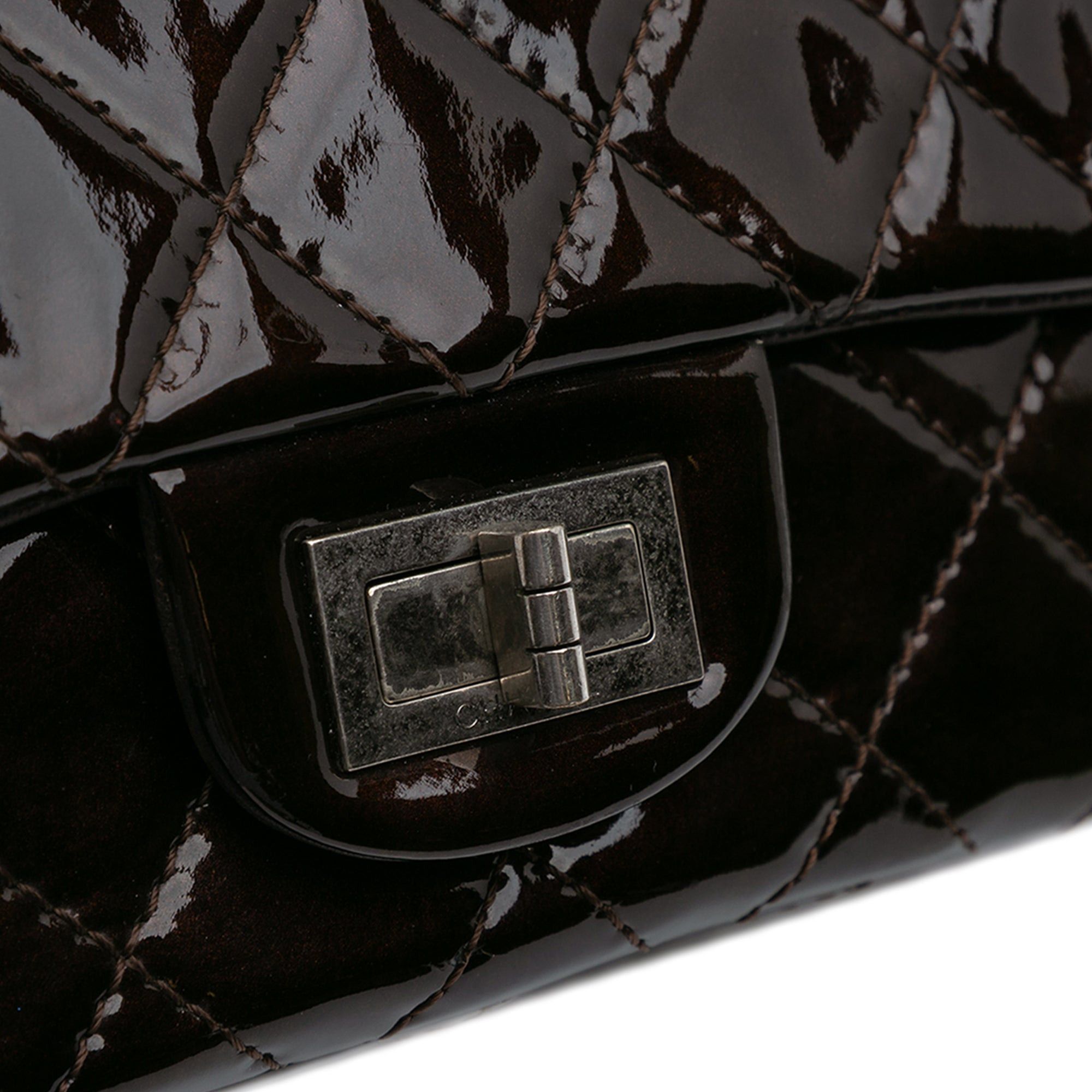 Chanel Chanel Reissue 2.55 Quilted Patent Double Flap 227 Brown Size ONE SIZE - 8 Thumbnail