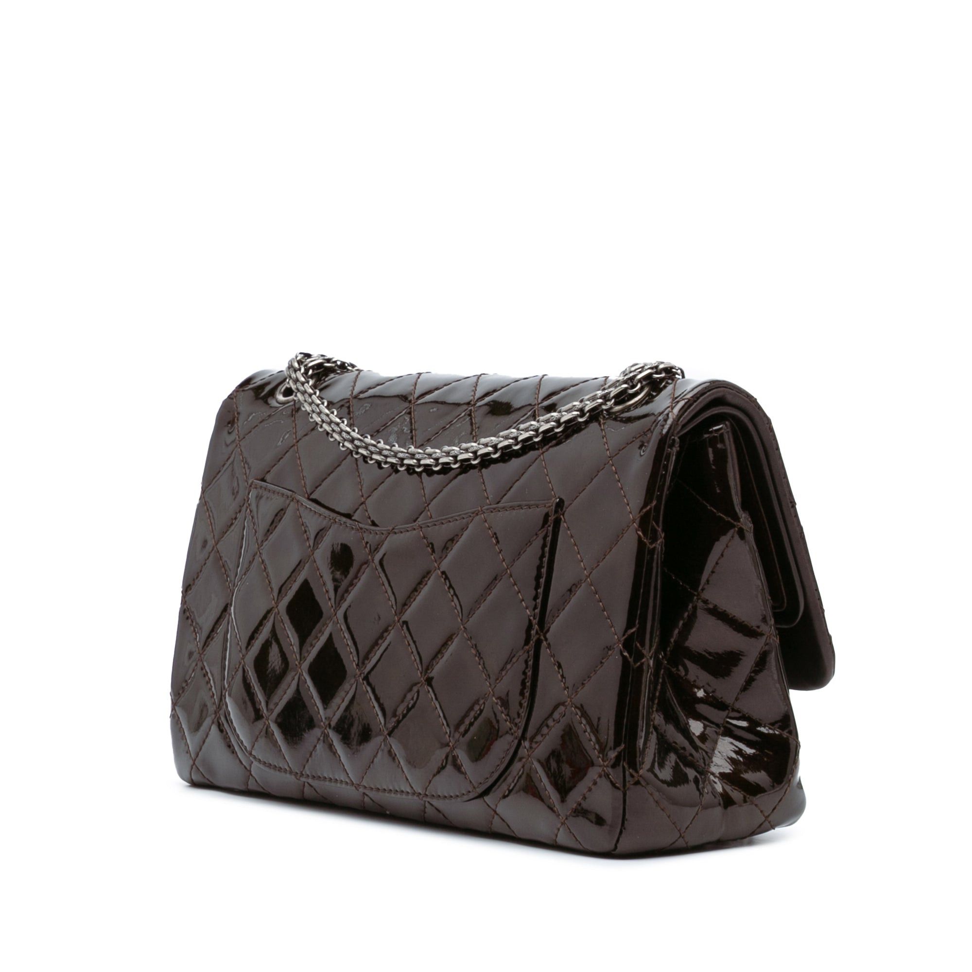 Chanel Chanel Reissue 2.55 Quilted Patent Double Flap 227 Brown Size ONE SIZE - 2 Thumbnail