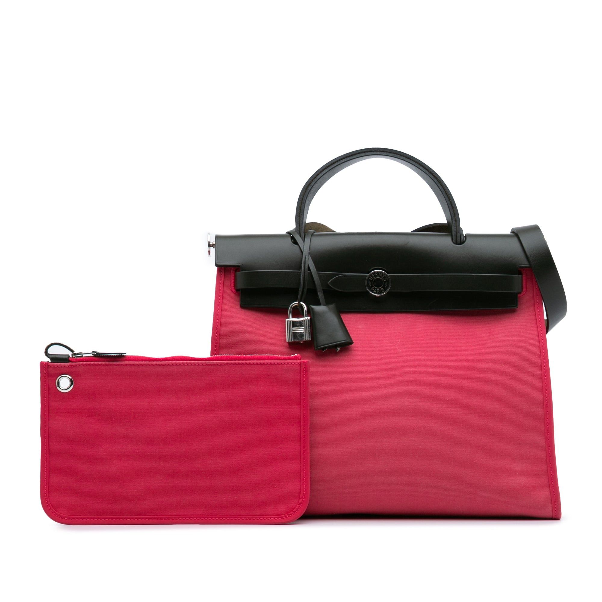 Hermes Hermès Canvas Herbag Zip 31 Pink Size ONE SIZE - 10 Thumbnail