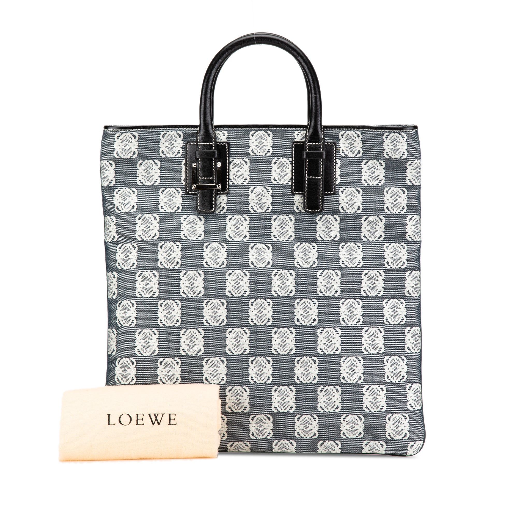Loewe LOEWE Anagram Canvas Tote Gray Size ONE SIZE - 8 Thumbnail