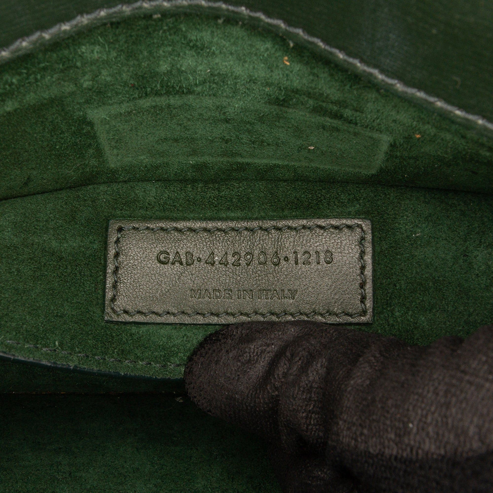 Saint Laurent Paris Saint Laurent Medium Leather Monogram Sunset Crossbody Green Size ONE SIZE - 9 Thumbnail