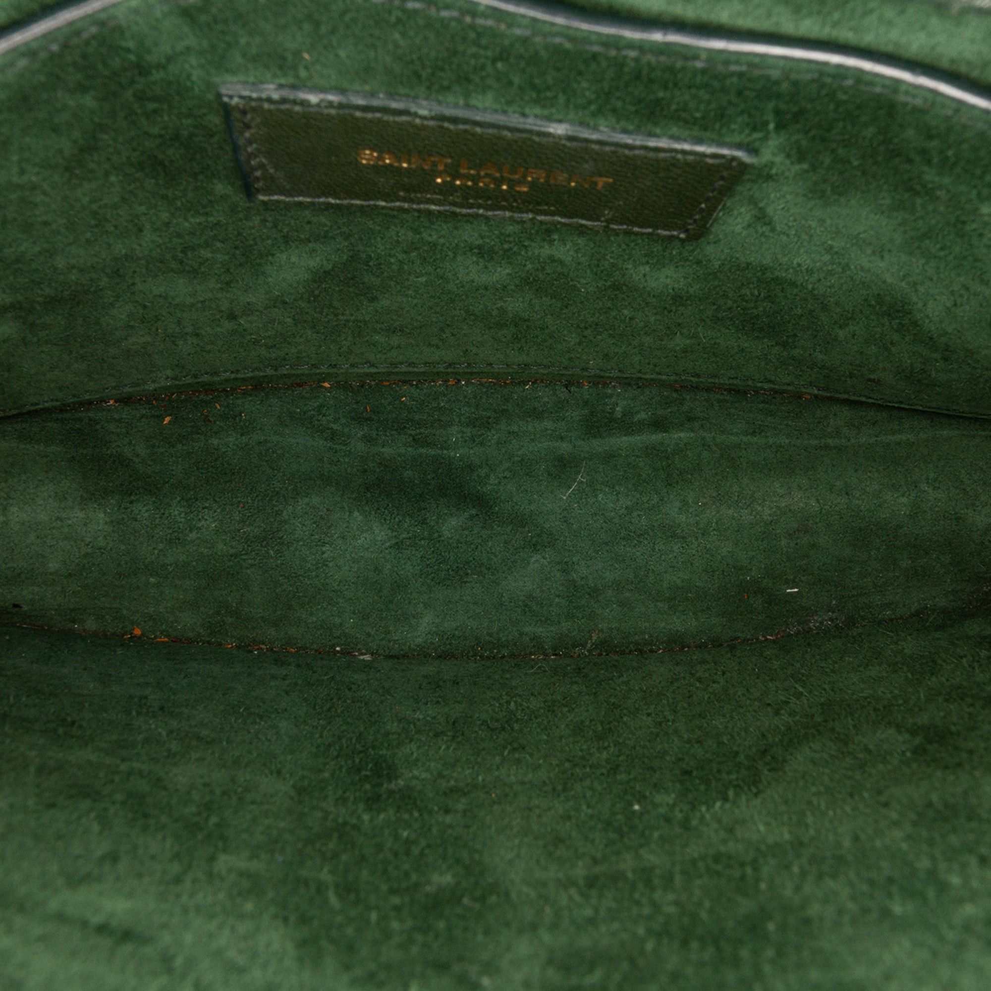 Saint Laurent Paris Saint Laurent Medium Leather Monogram Sunset Crossbody Green Size ONE SIZE - 7 Thumbnail