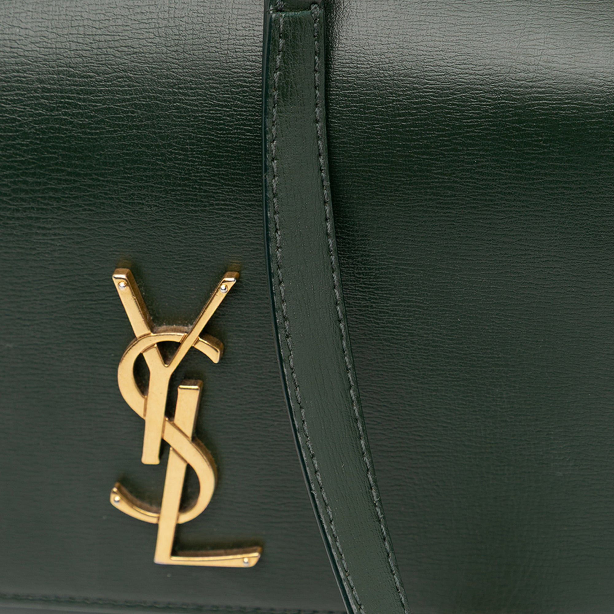 Saint Laurent Paris Saint Laurent Medium Leather Monogram Sunset Crossbody Green Size ONE SIZE - 12 Thumbnail