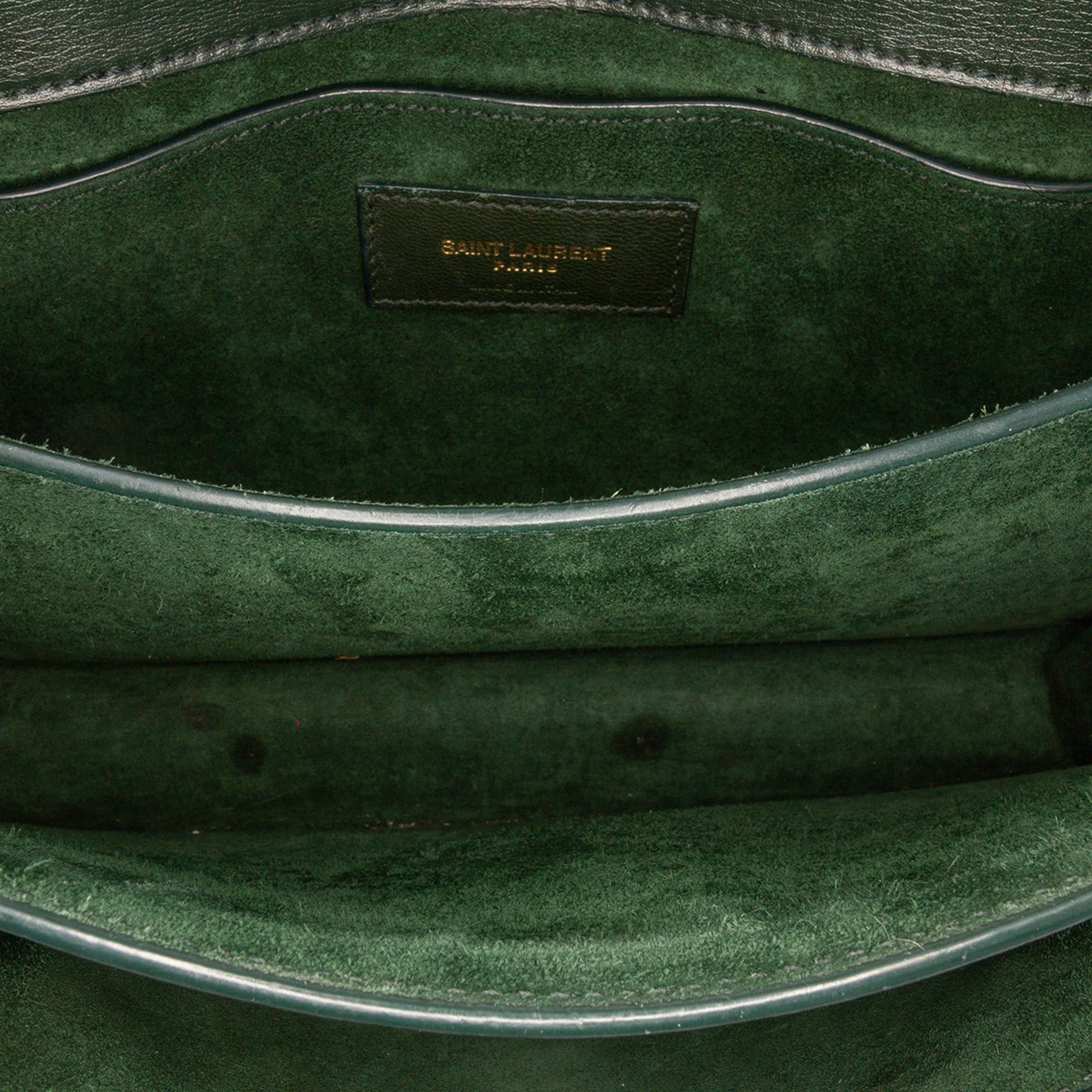 Saint Laurent Paris Saint Laurent Medium Leather Monogram Sunset Crossbody Green Size ONE SIZE - 4 Thumbnail
