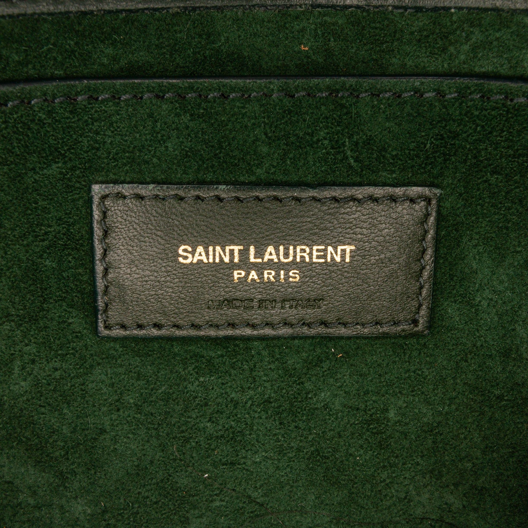 Saint Laurent Paris Saint Laurent Medium Leather Monogram Sunset Crossbody Green Size ONE SIZE - 8 Thumbnail