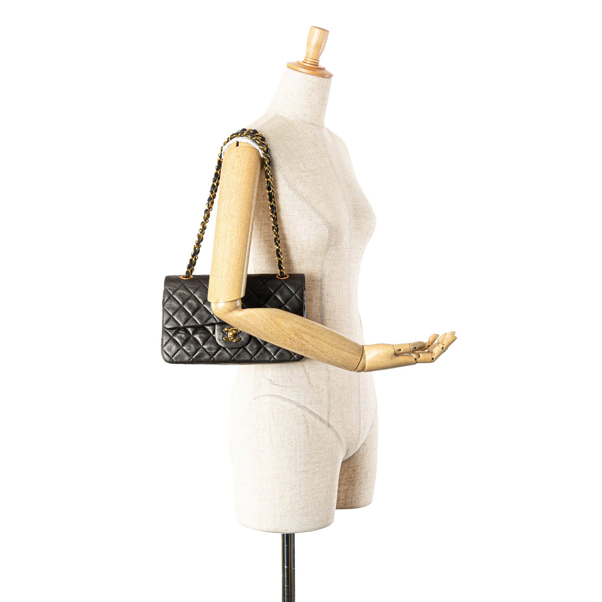 Chanel Chanel Small Classic Lambskin Double Flap Black Size ONE SIZE - 14 Thumbnail