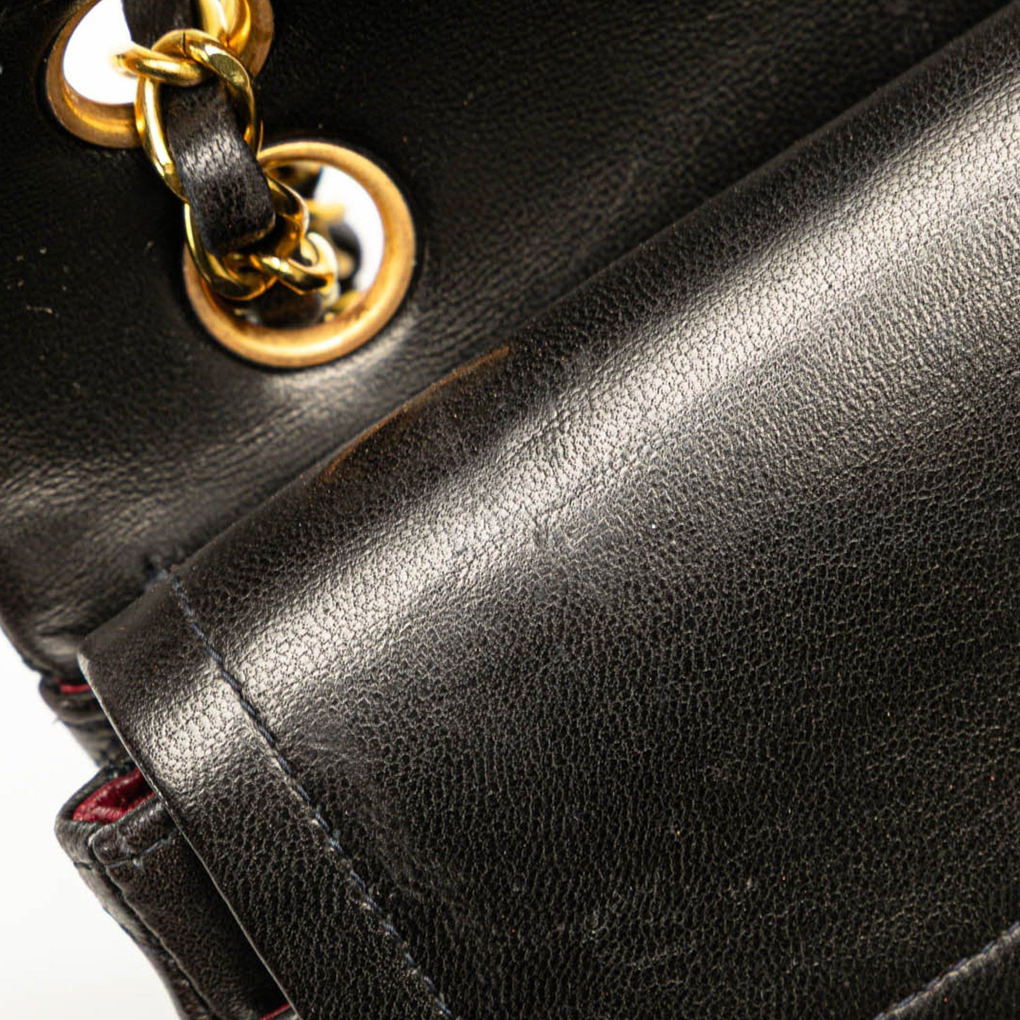 Chanel Chanel Small Classic Lambskin Double Flap Black Size ONE SIZE - 11 Thumbnail
