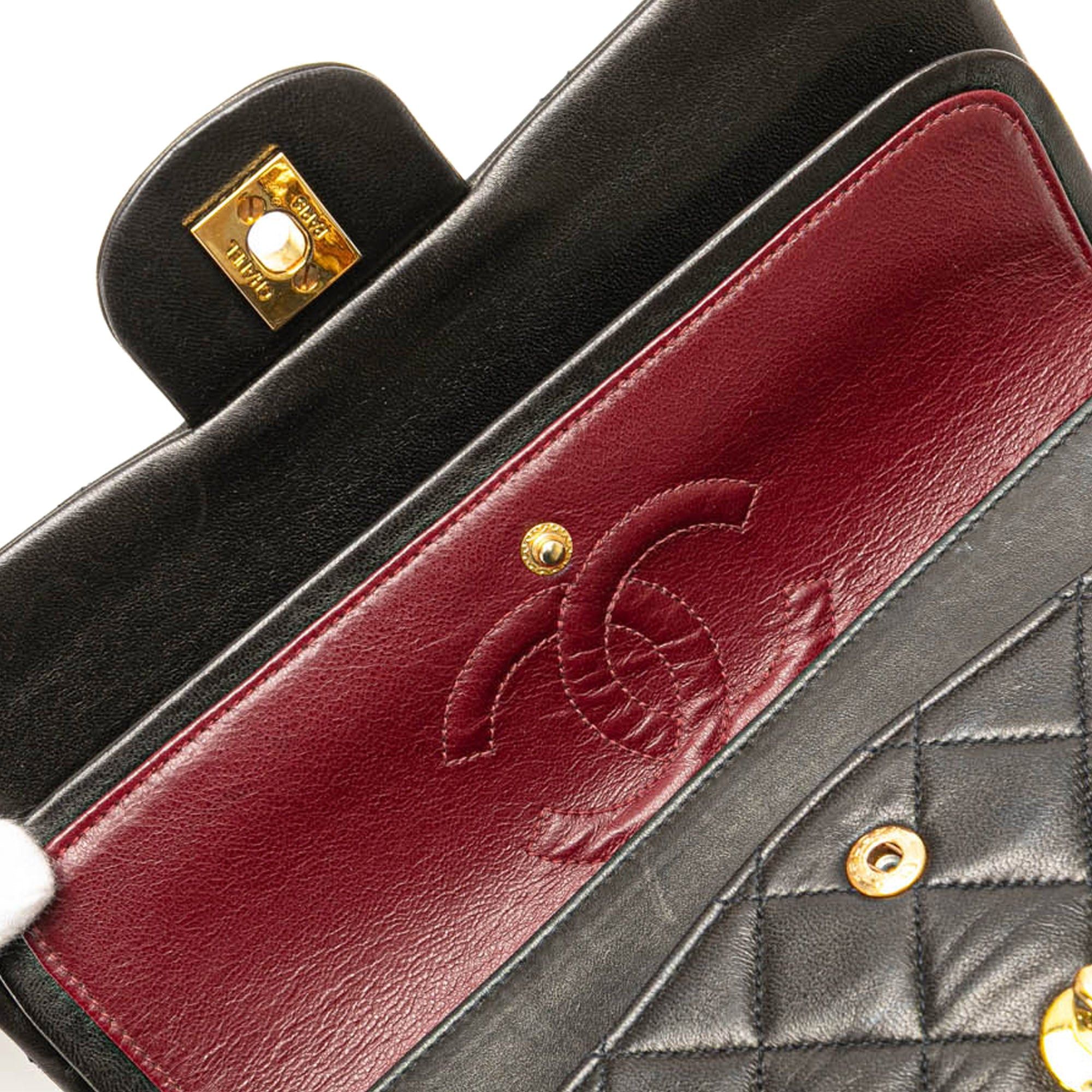Chanel Chanel Small Classic Lambskin Double Flap Black Size ONE SIZE - 9 Thumbnail