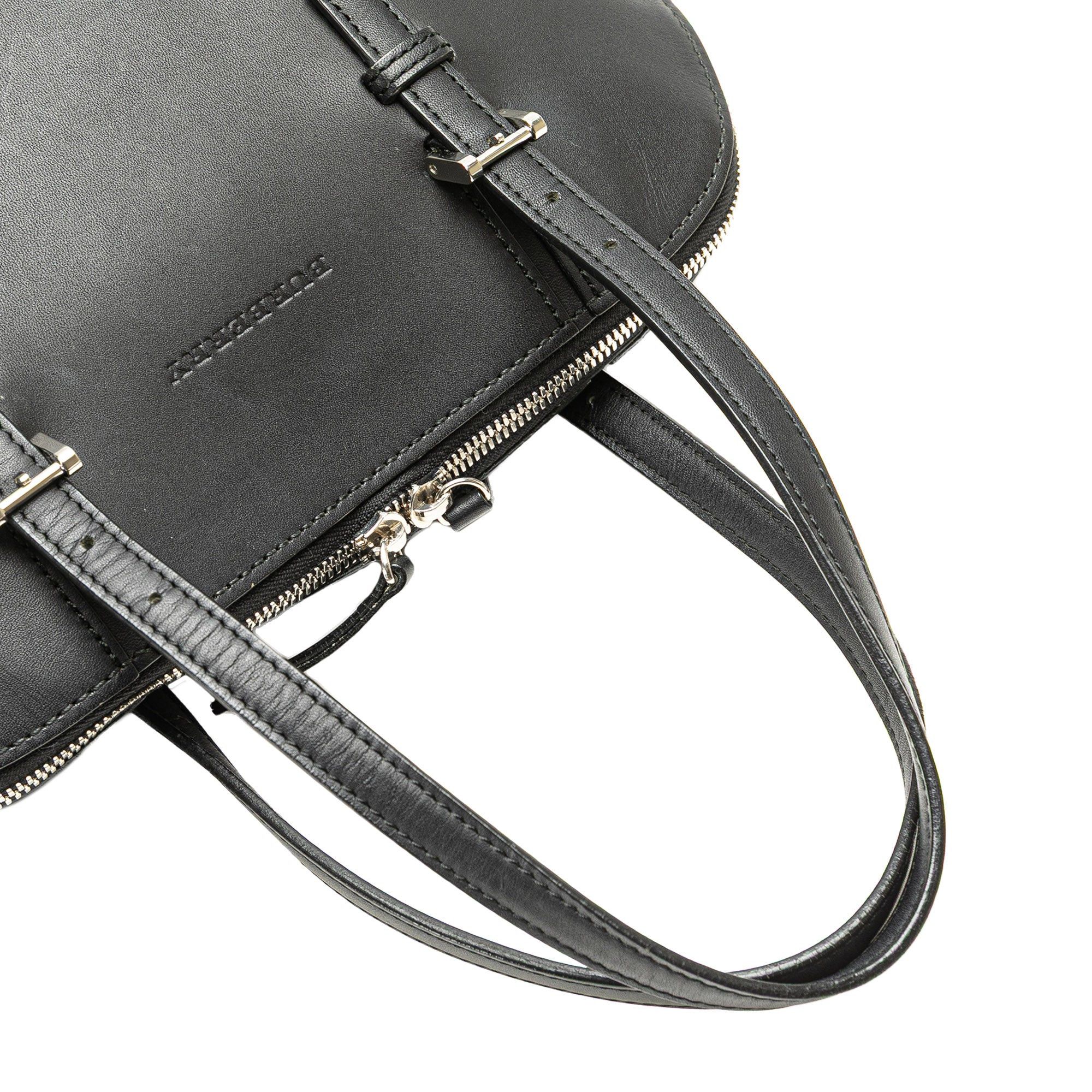Burberry Burberry Leather Dome Handbag Black Size ONE SIZE - 11 Thumbnail