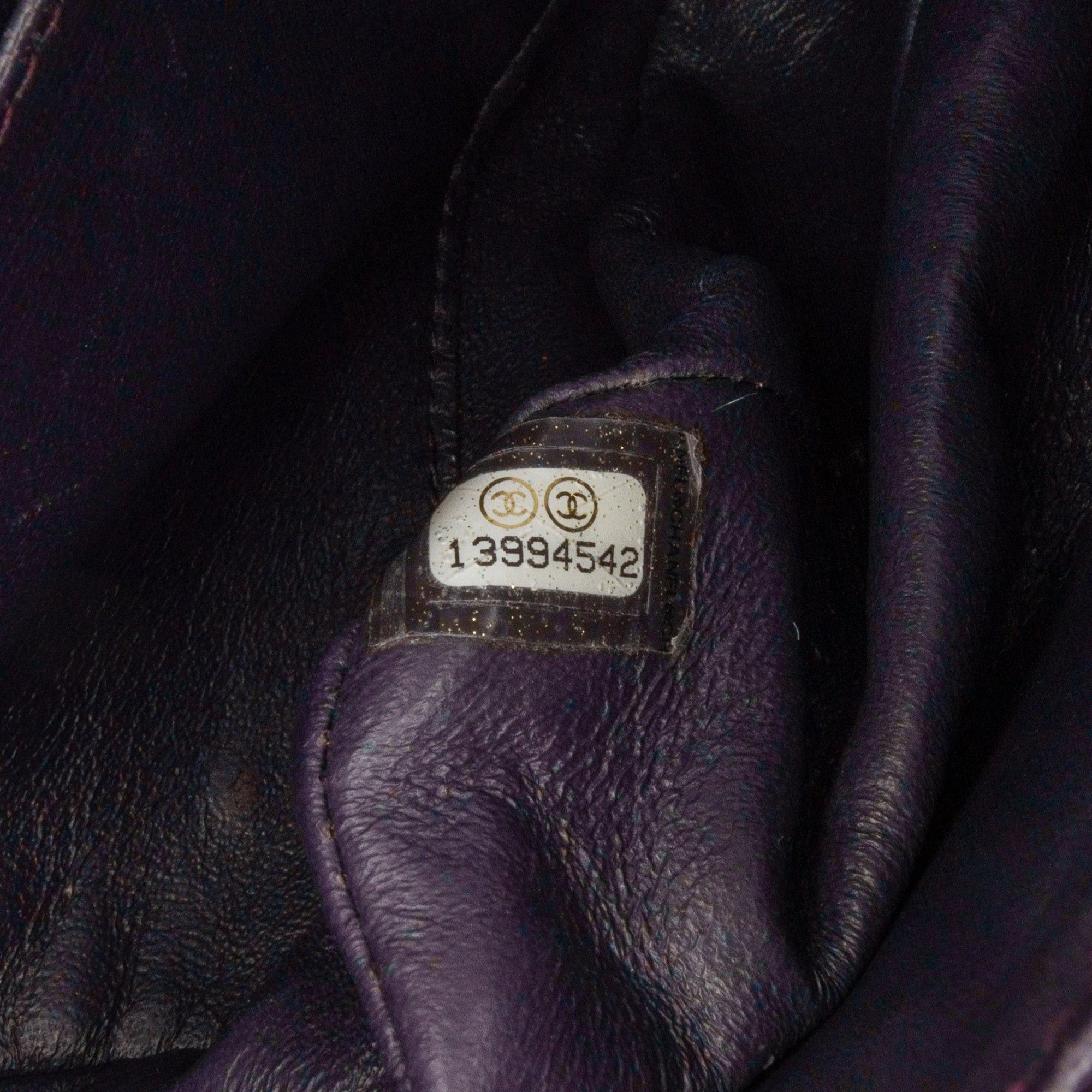 Chanel Chanel Medium Classic Patent Double Flap Purple Size ONE SIZE - 6 Thumbnail