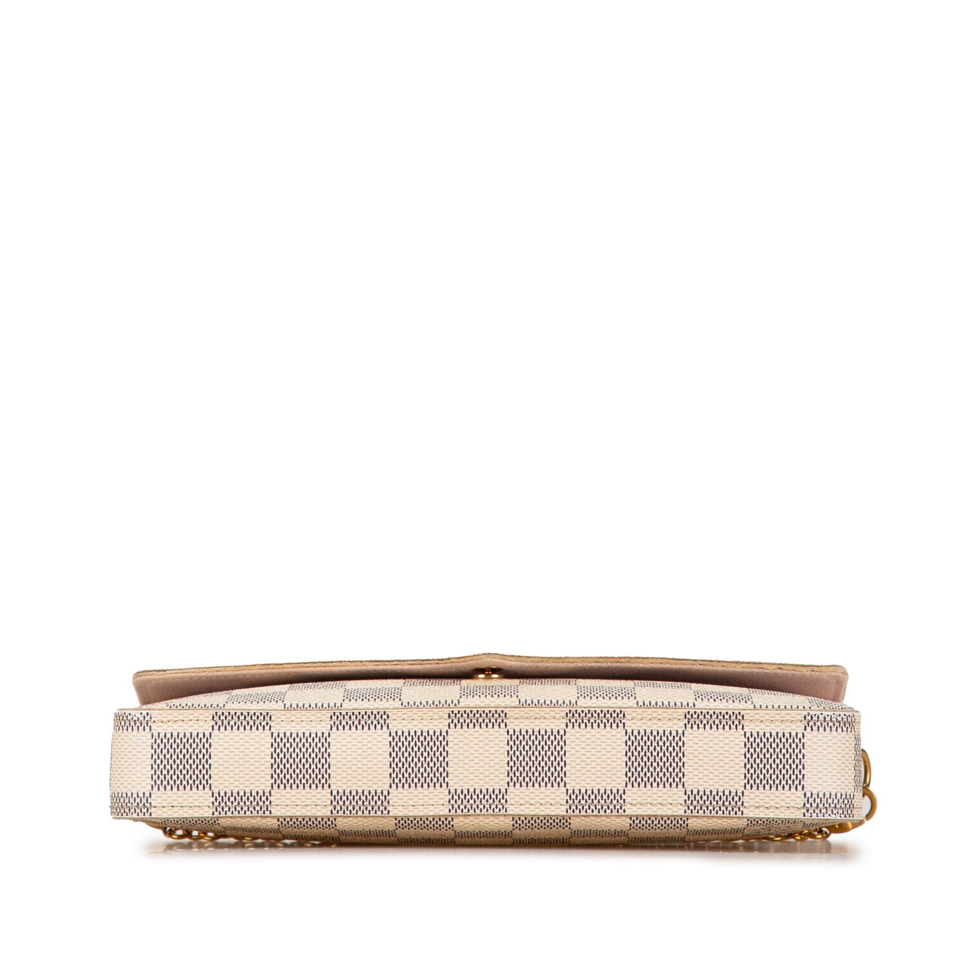Louis Vuitton Louis Vuitton Damier Azur Felicie Pochette White Size ONE SIZE - 4 Thumbnail