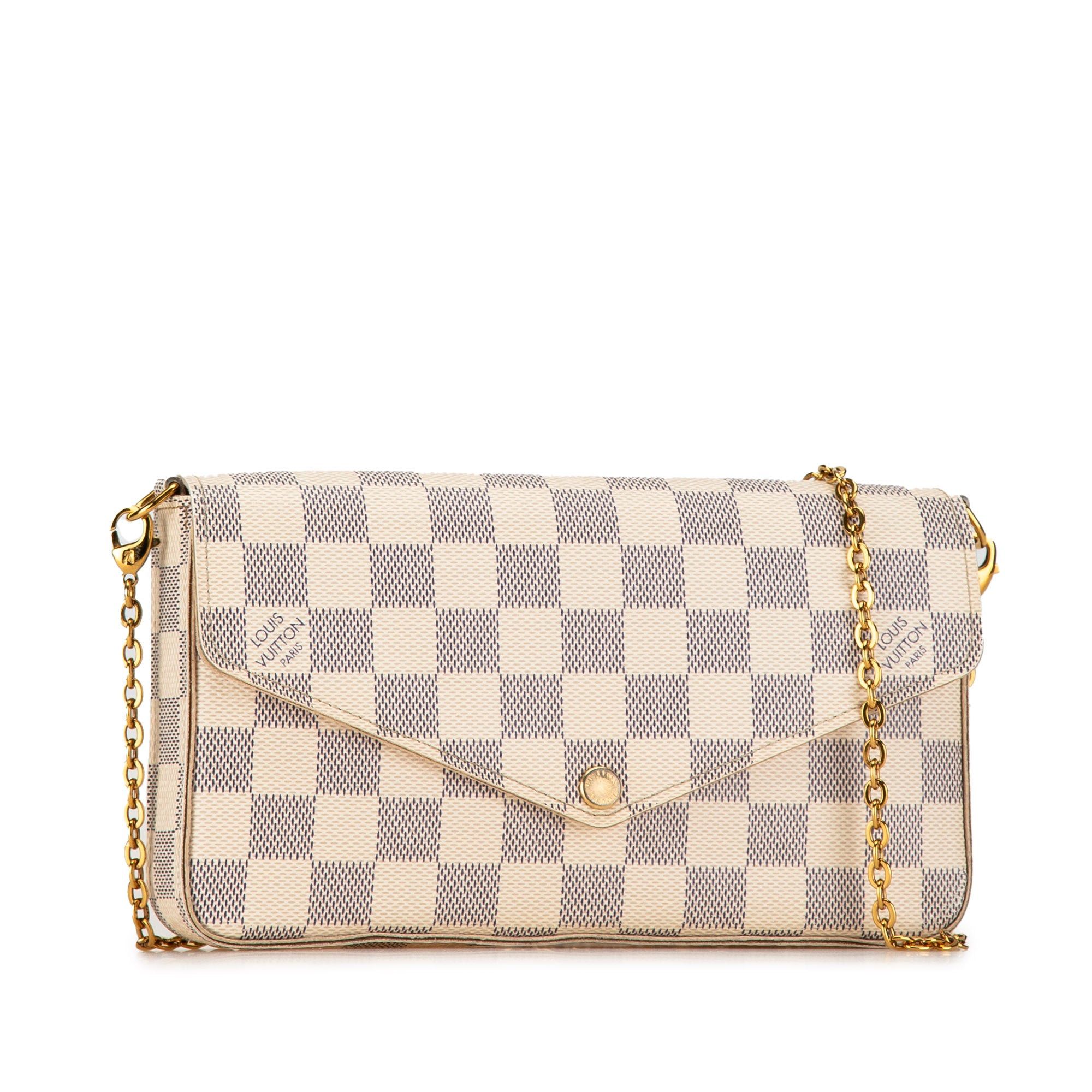 Louis Vuitton Louis Vuitton Damier Azur Felicie Pochette White Size ONE SIZE - 2 Thumbnail