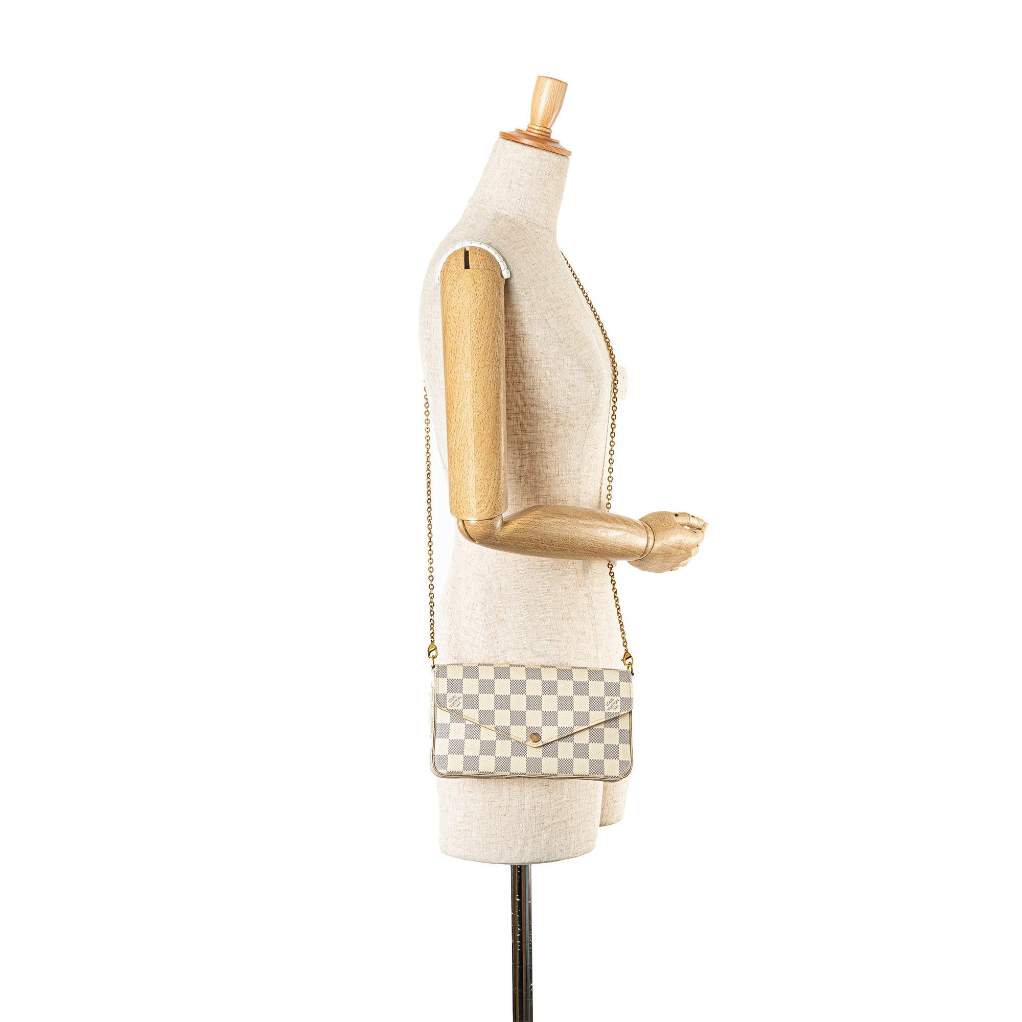 Louis Vuitton Louis Vuitton Damier Azur Felicie Pochette White Size ONE SIZE - 15 Thumbnail