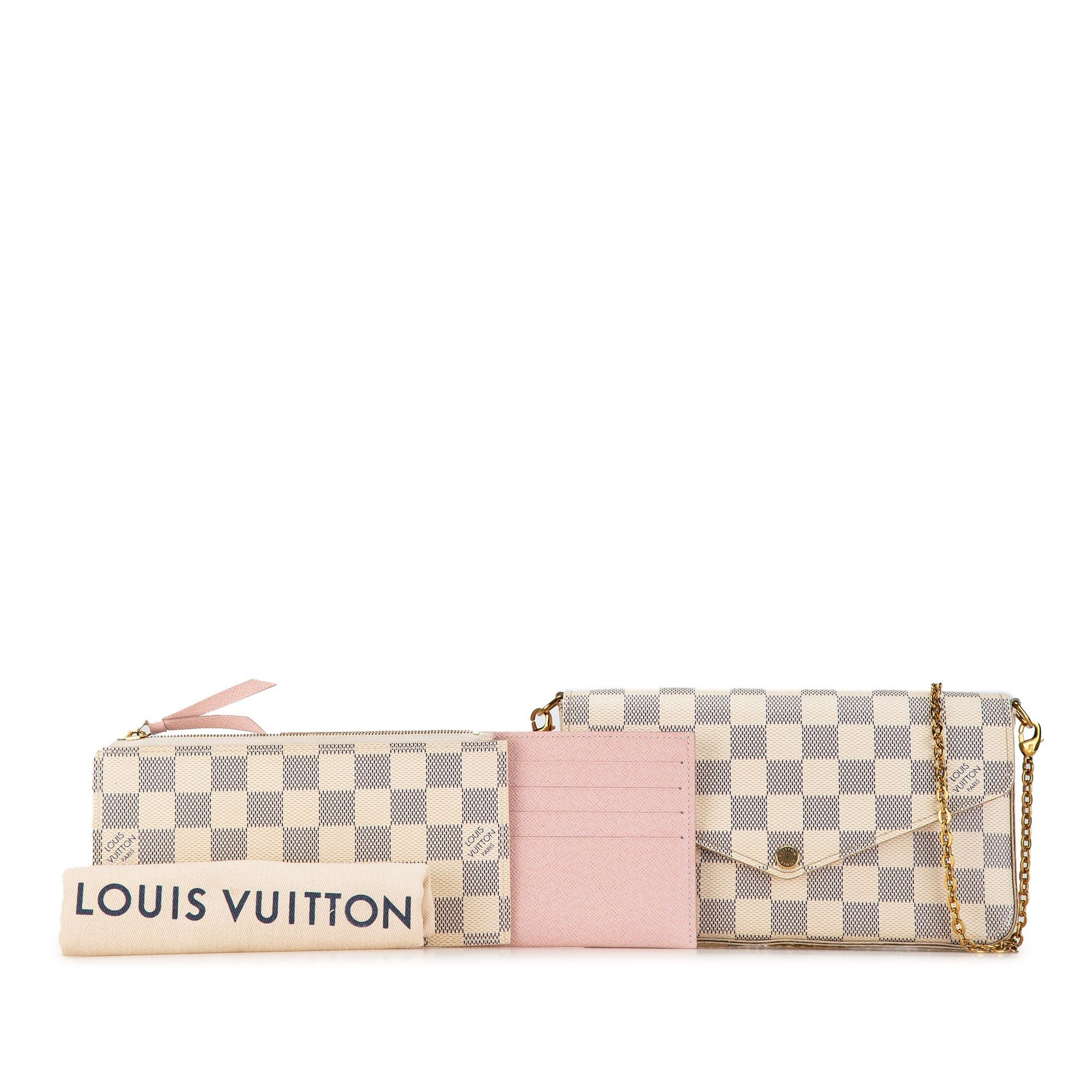 Louis Vuitton Louis Vuitton Damier Azur Felicie Pochette White Size ONE SIZE - 16 Thumbnail