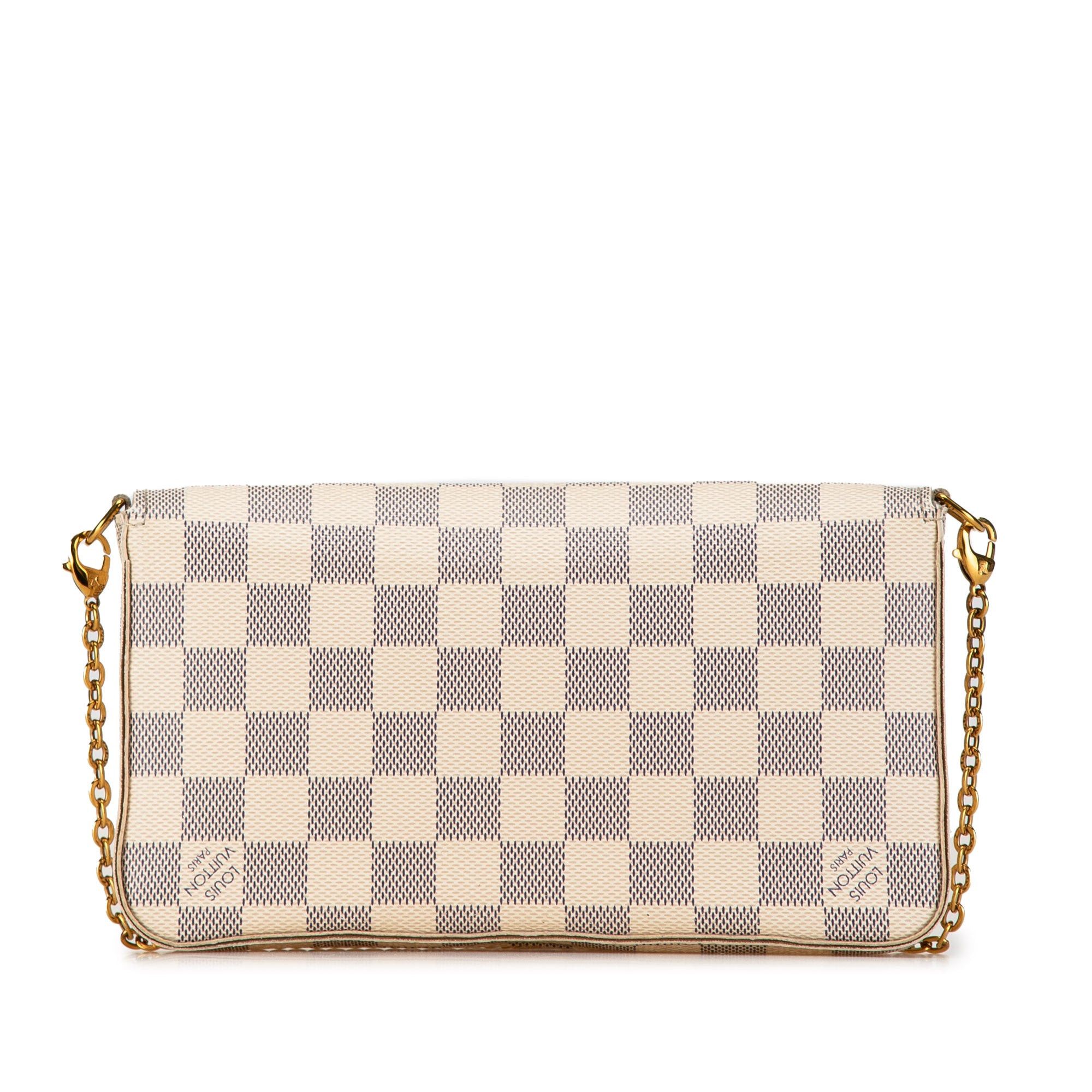 Louis Vuitton Louis Vuitton Damier Azur Felicie Pochette White Size ONE SIZE - 3 Thumbnail