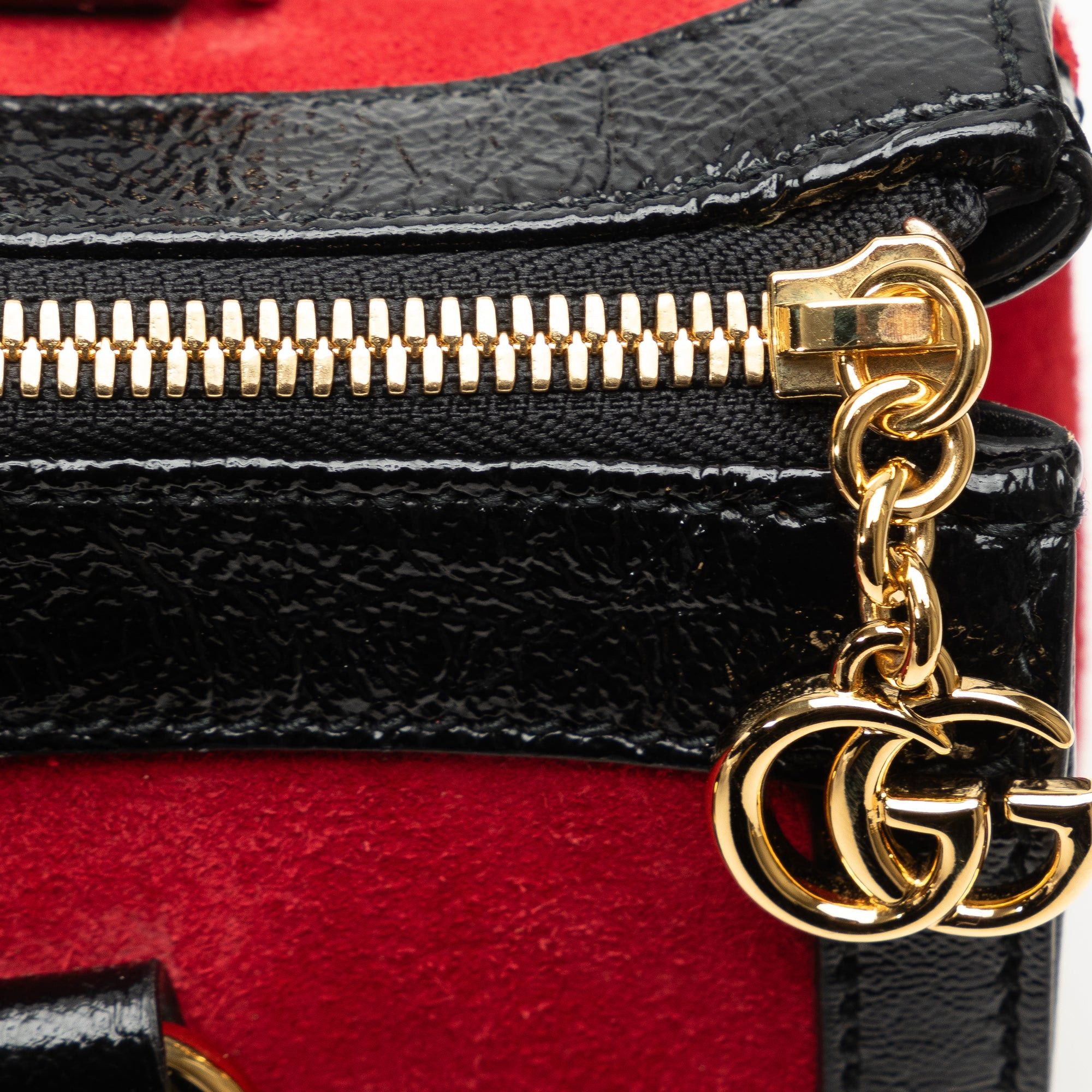 Gucci Gucci Small Suede Ophidia Satchel Red Size ONE SIZE - 10 Thumbnail