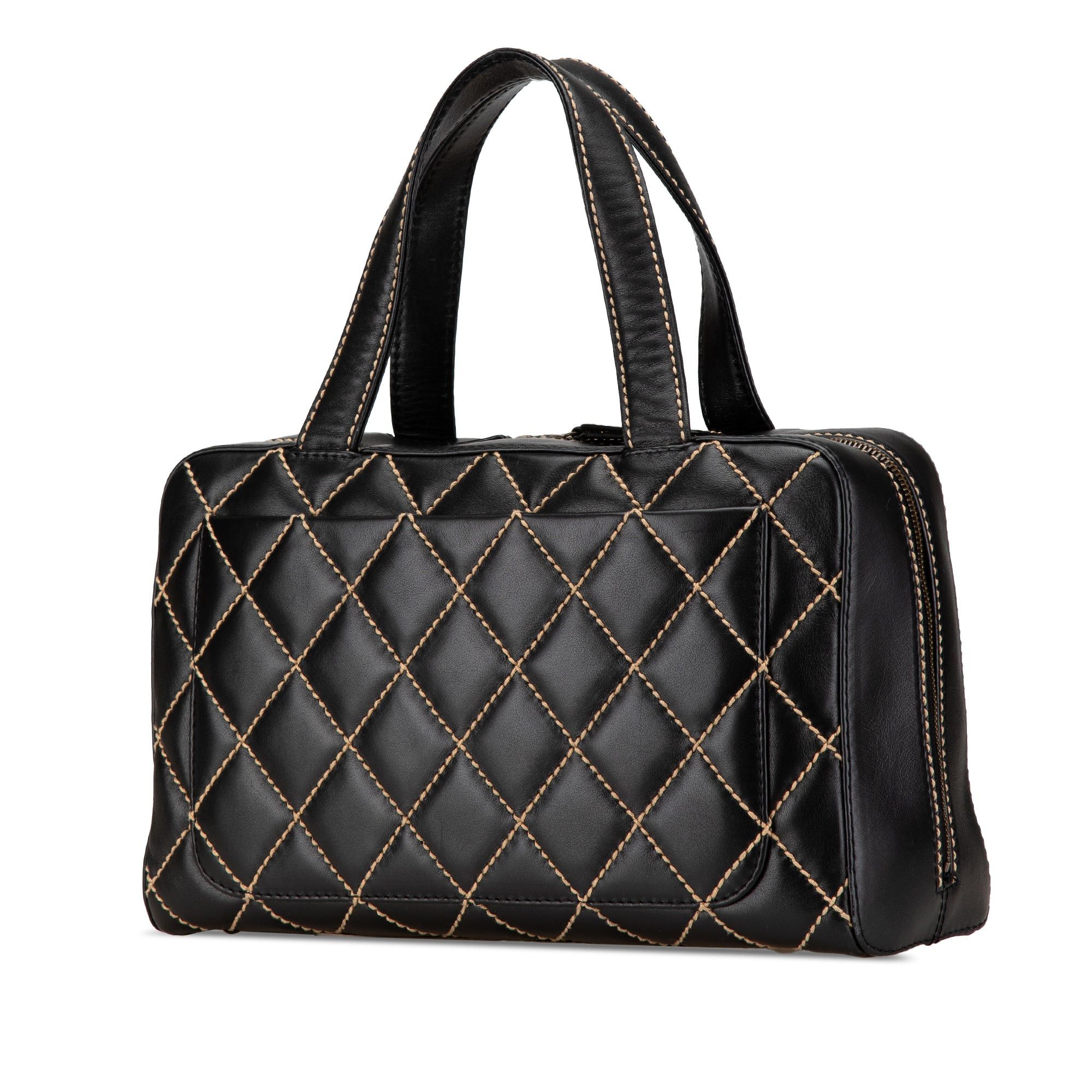 Chanel Chanel CC Wild Stitch Lambskin Handbag Black Size ONE SIZE - 2 Thumbnail