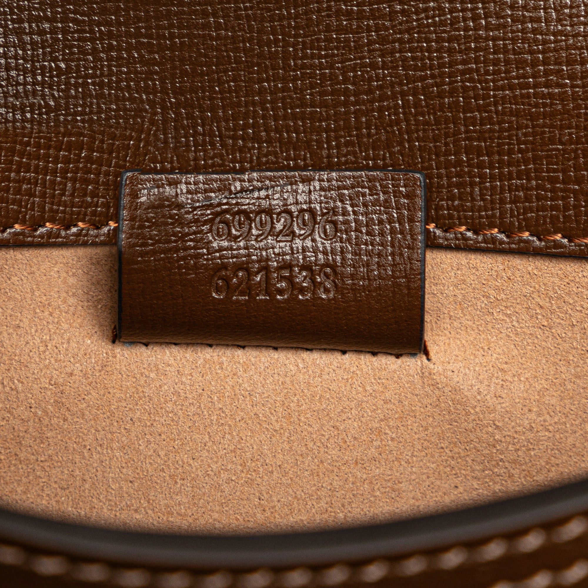 Gucci Mini GG Supreme Horsebit 1955 Crossbody Brown