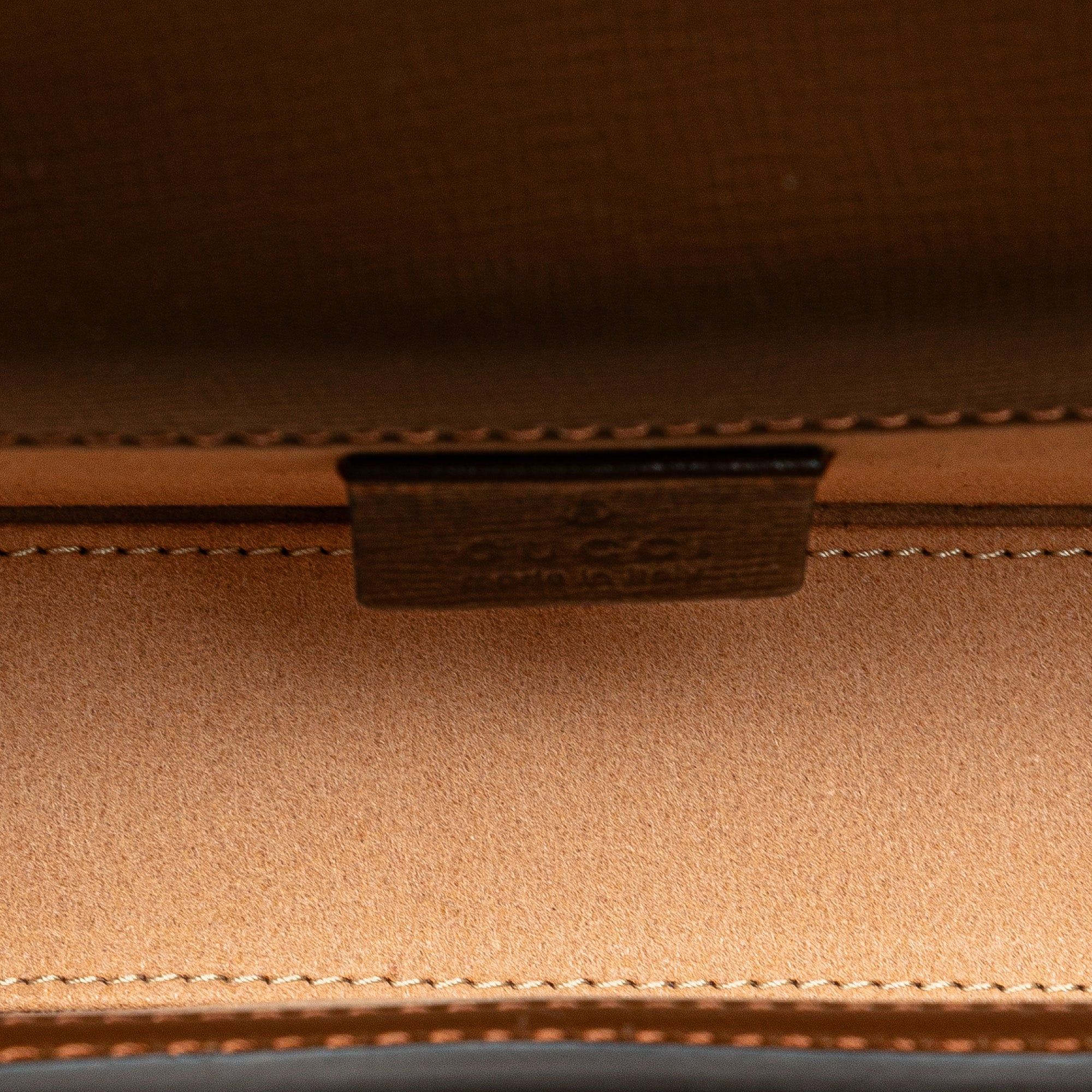 Gucci Mini GG Supreme Horsebit 1955 Crossbody Brown