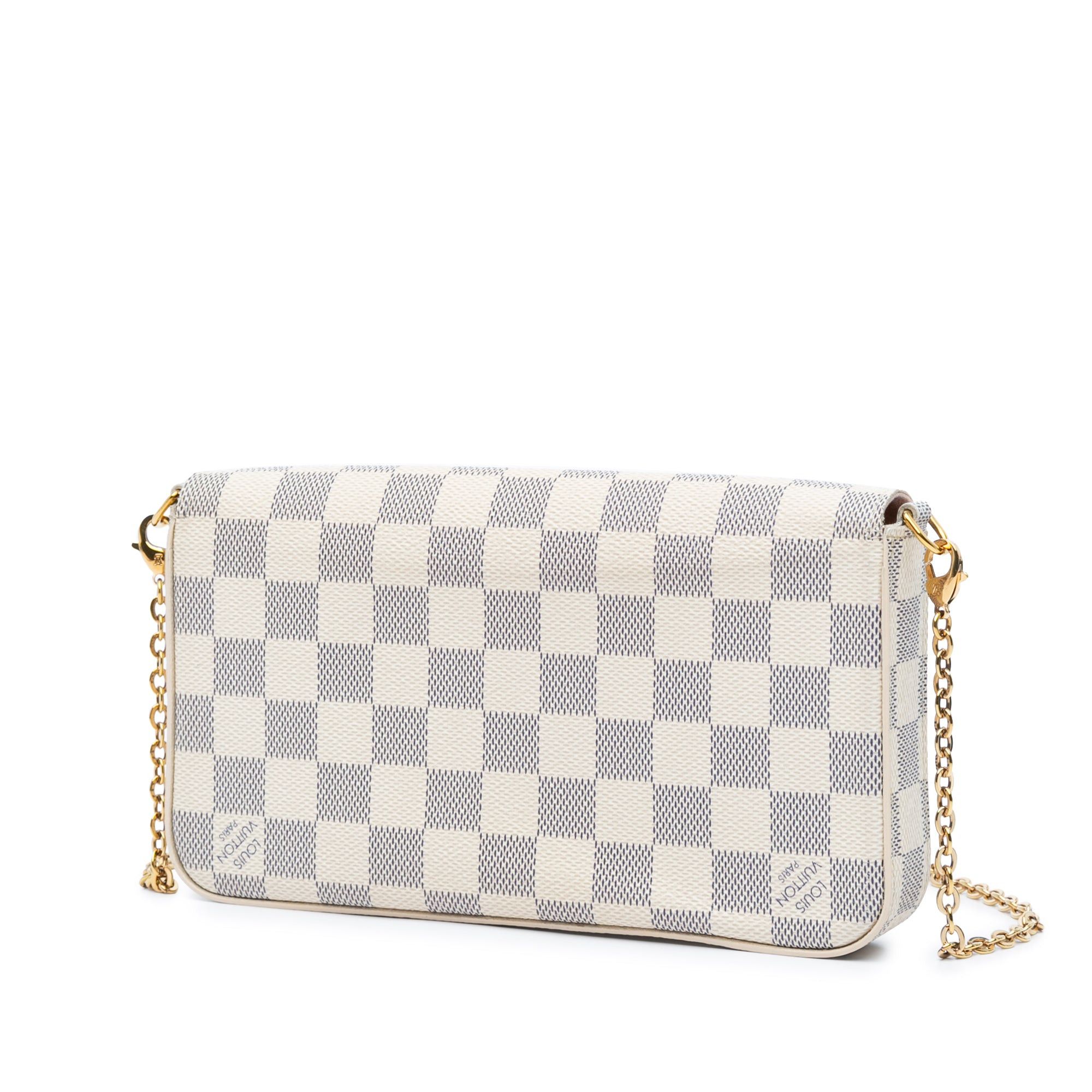 Louis Vuitton Louis Vuitton Damier Azur Felicie Pochette White Size ONE SIZE - 2 Thumbnail