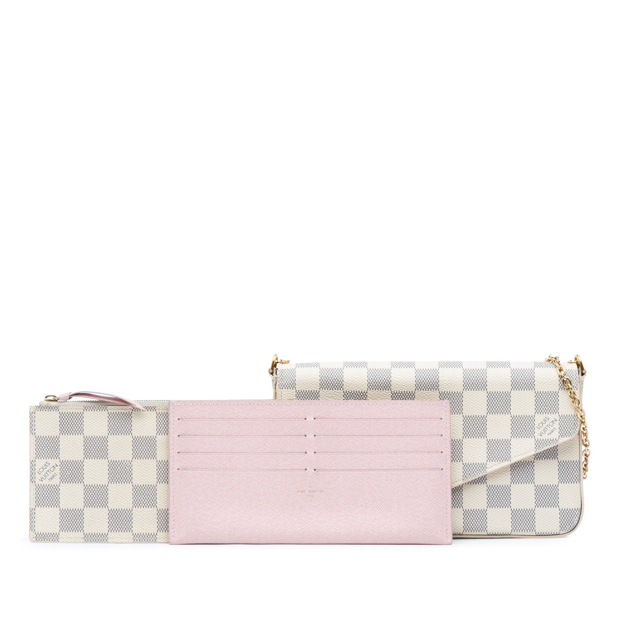 Louis Vuitton Louis Vuitton Damier Azur Felicie Pochette White Size ONE SIZE - 9 Thumbnail