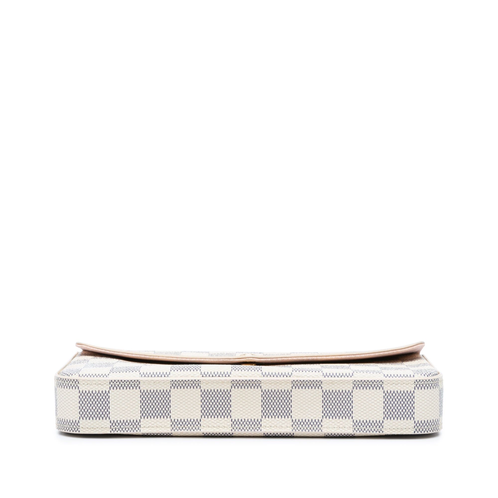 Louis Vuitton Louis Vuitton Damier Azur Felicie Pochette White Size ONE SIZE - 3 Thumbnail