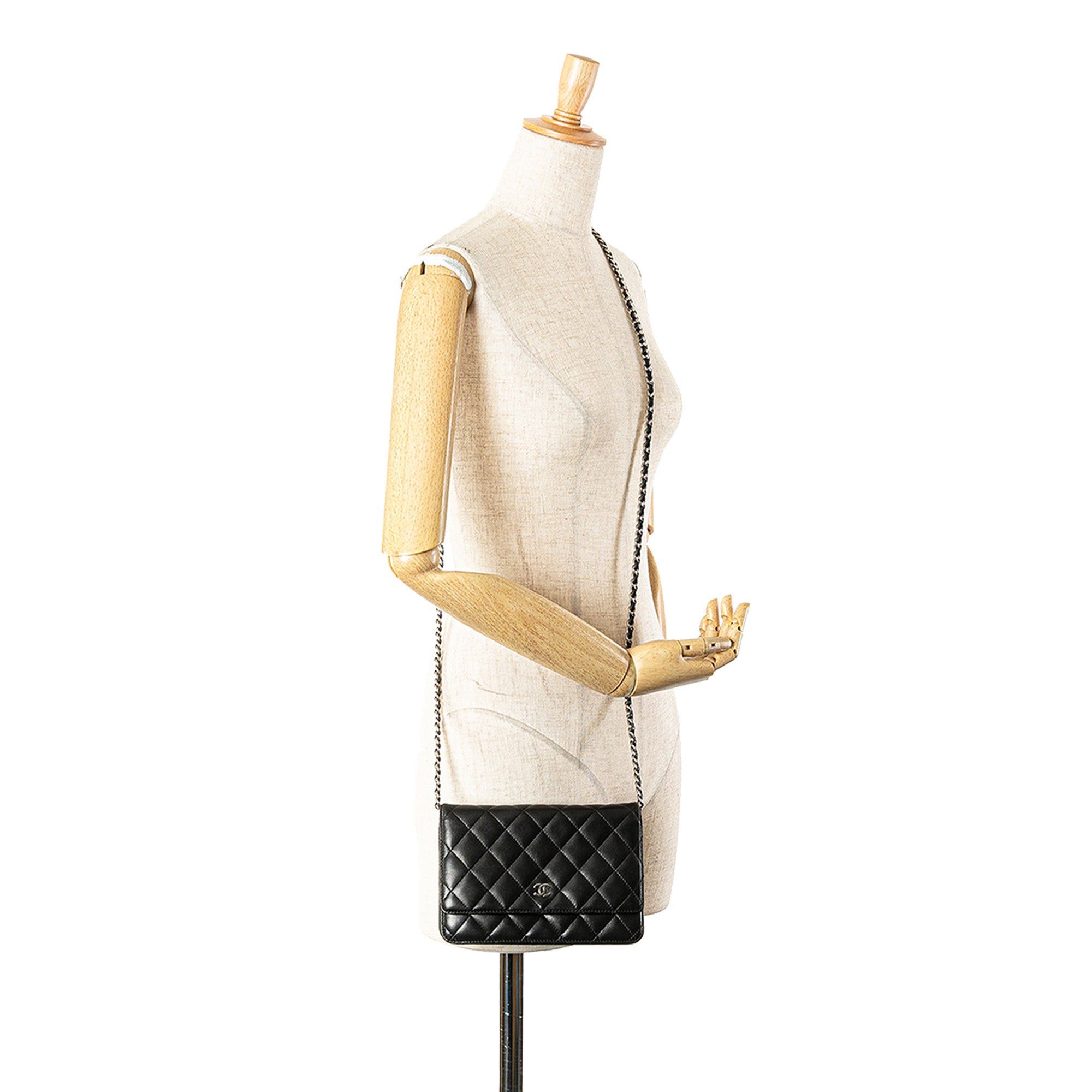 Chanel Chanel CC Quilted Lambskin Wallet On Chain Black Size ONE SIZE - 12 Thumbnail